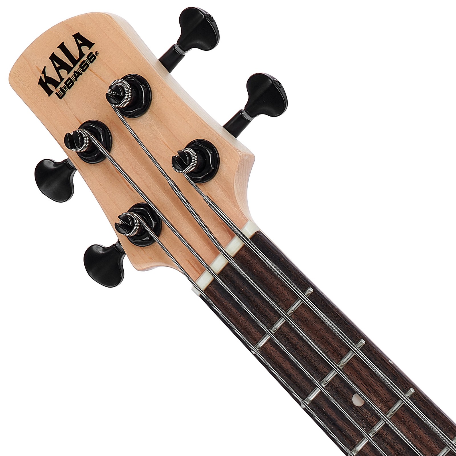 Kala U-Bass Solid Body 4-Str LH JB, Kopfplatte mit Logo