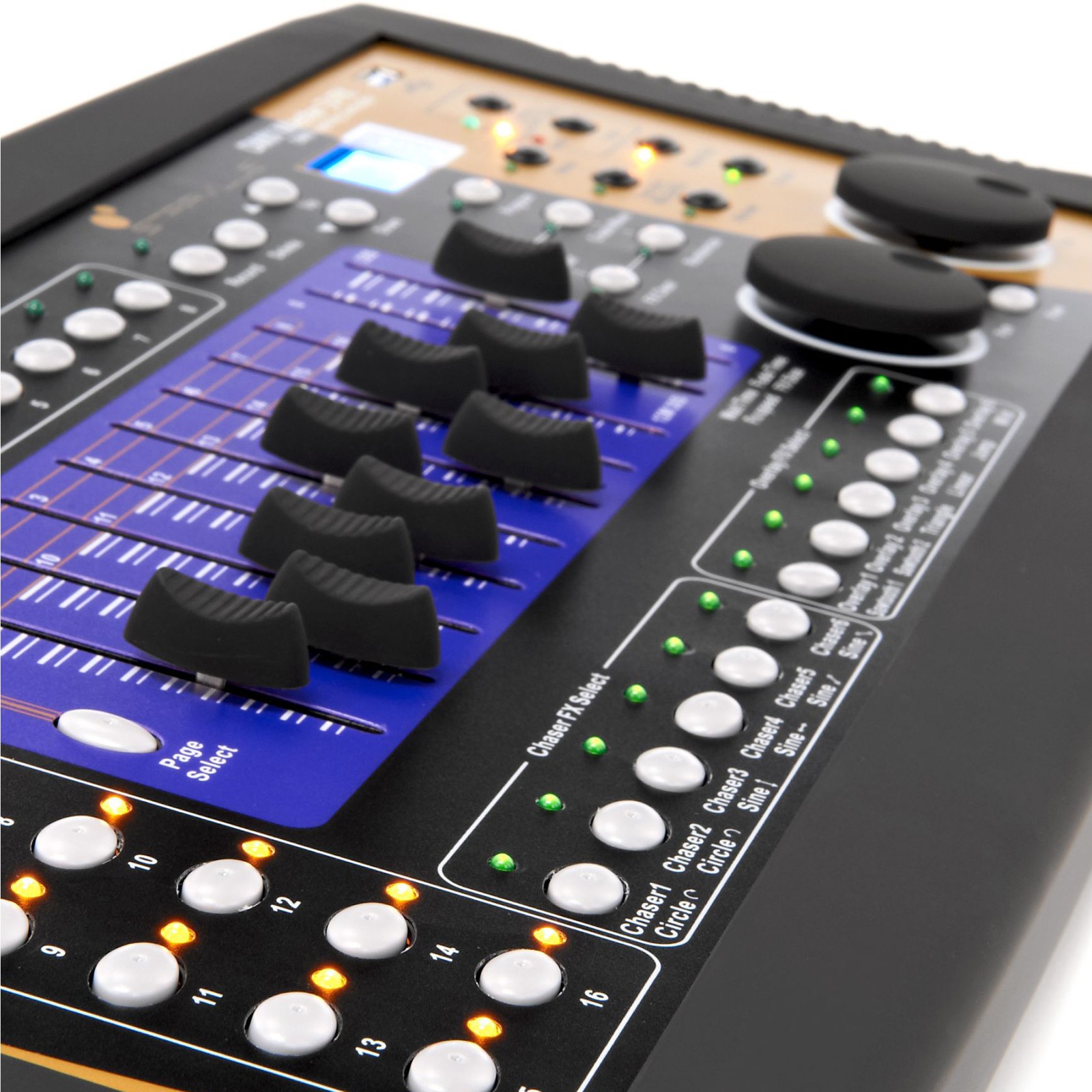 Fader und Knöpfe am Lichtpult Stairville DMX Master 3 fx