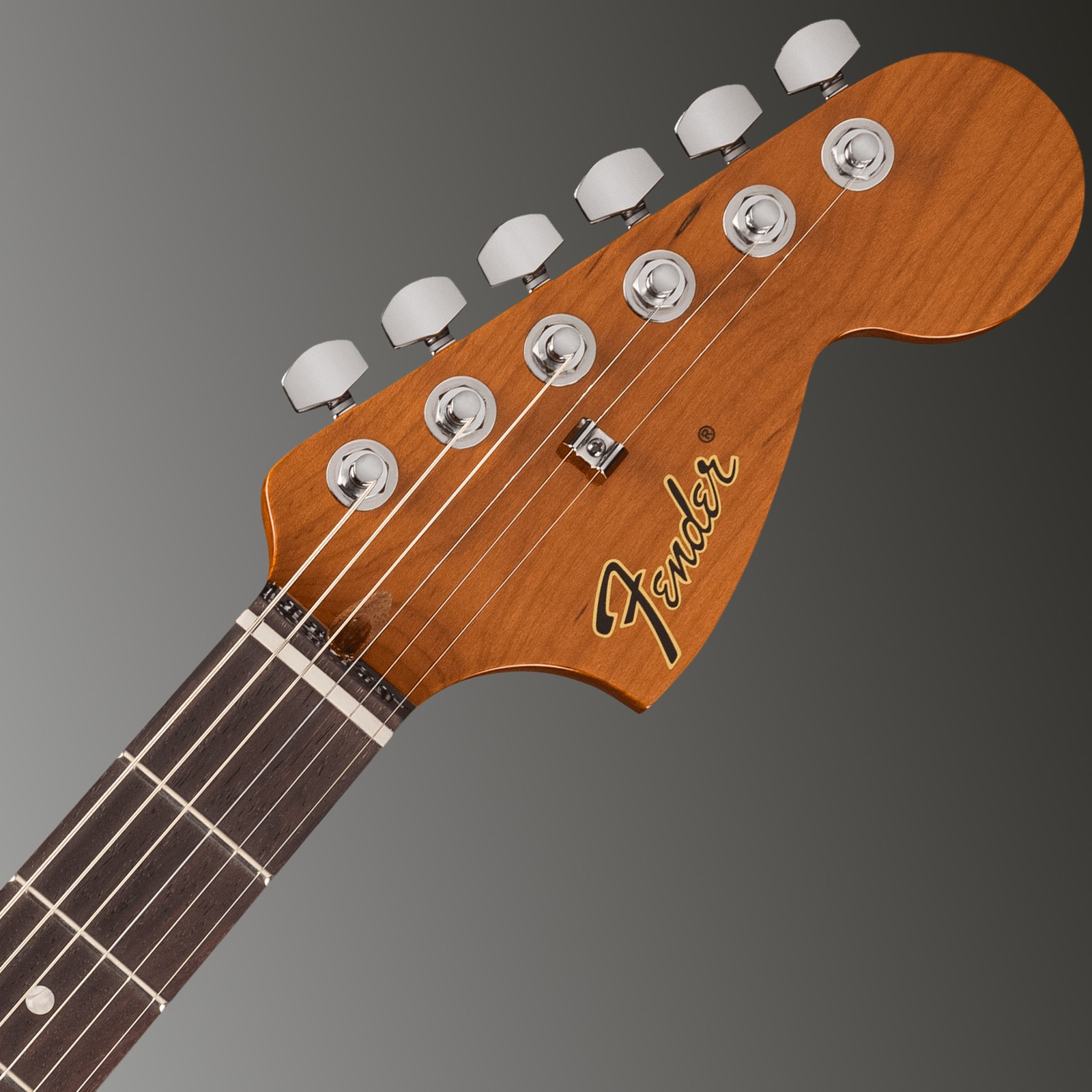 Große Fender Kopfplatte mit verchromten Mechaniken