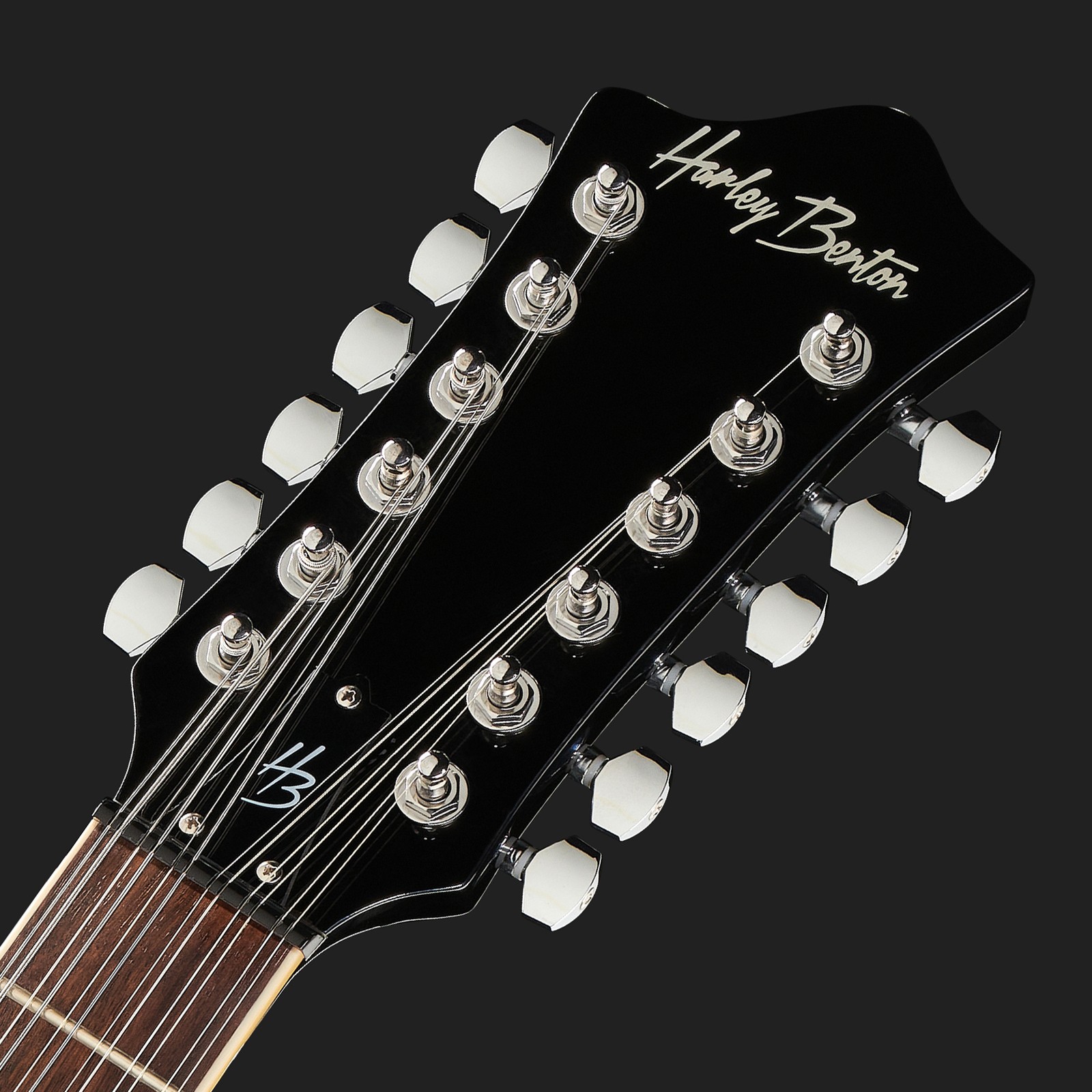 Harley Benton RB-612BK Classic Series 12-Saiter E-Gitarre – Kopffplatter
