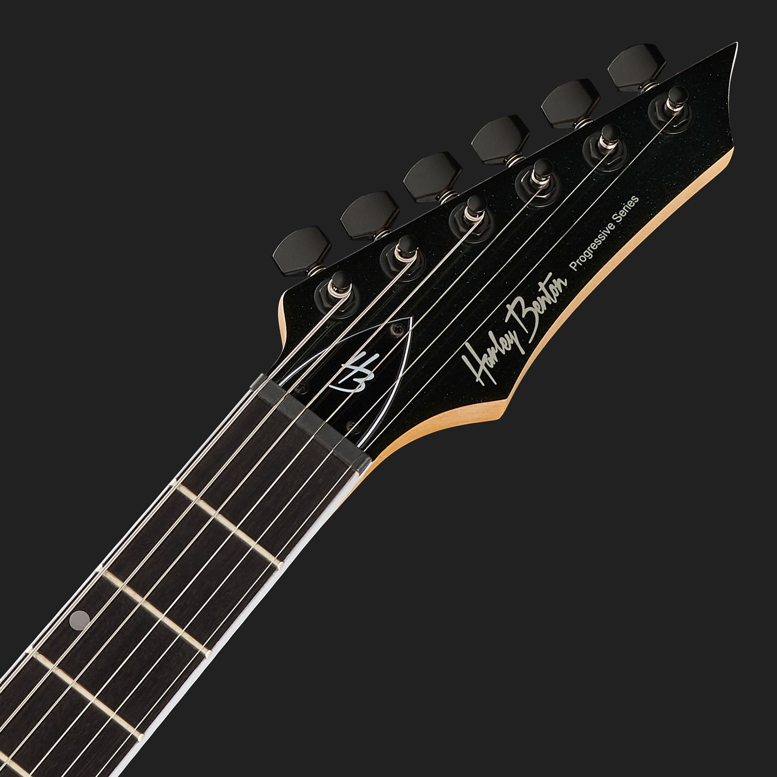 Flip-Flop-lackierte Harley Benton E-Gitarre Kopfplatte