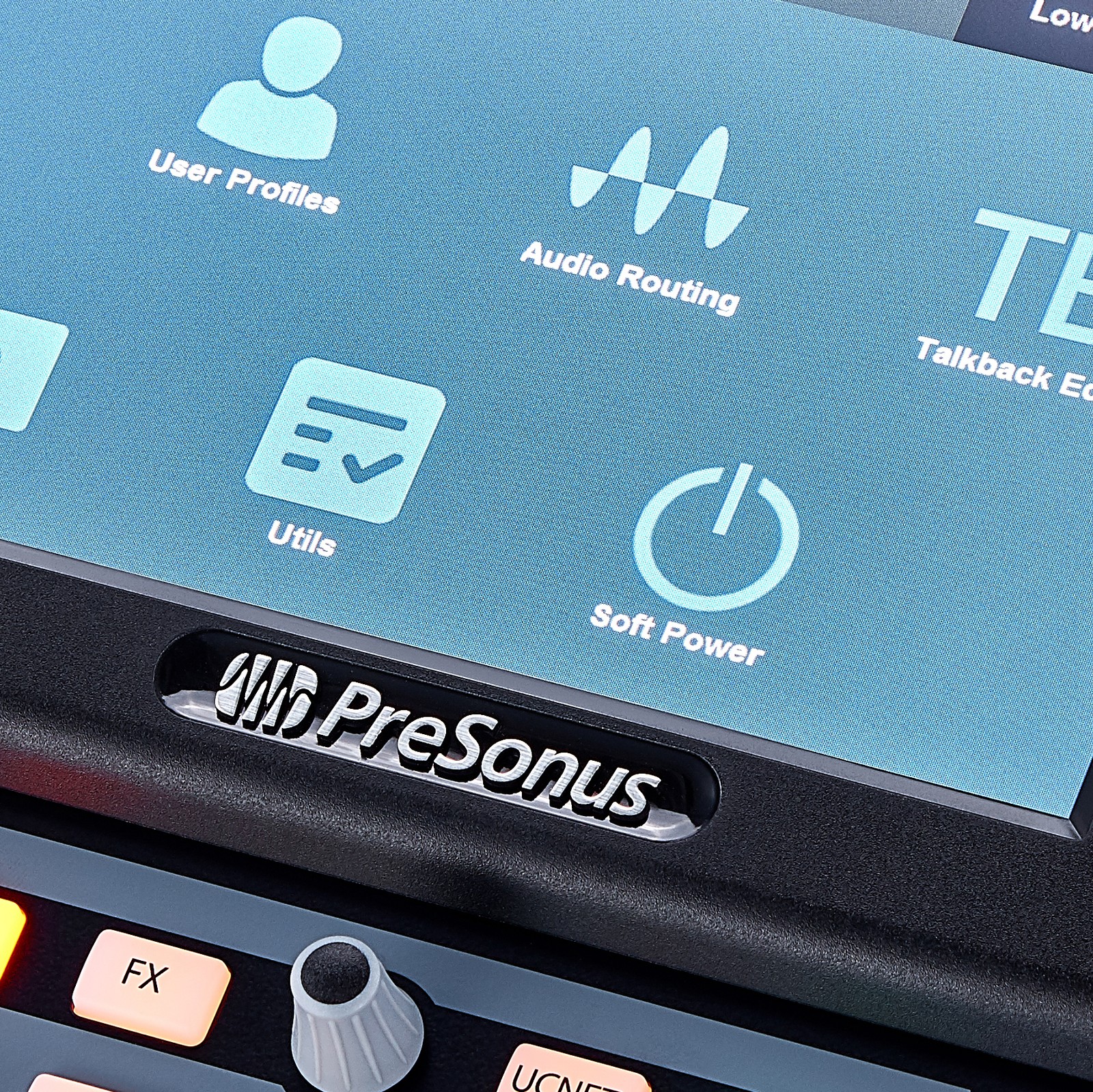 Display des Presonus StudioLive 32SC Digitalmixers