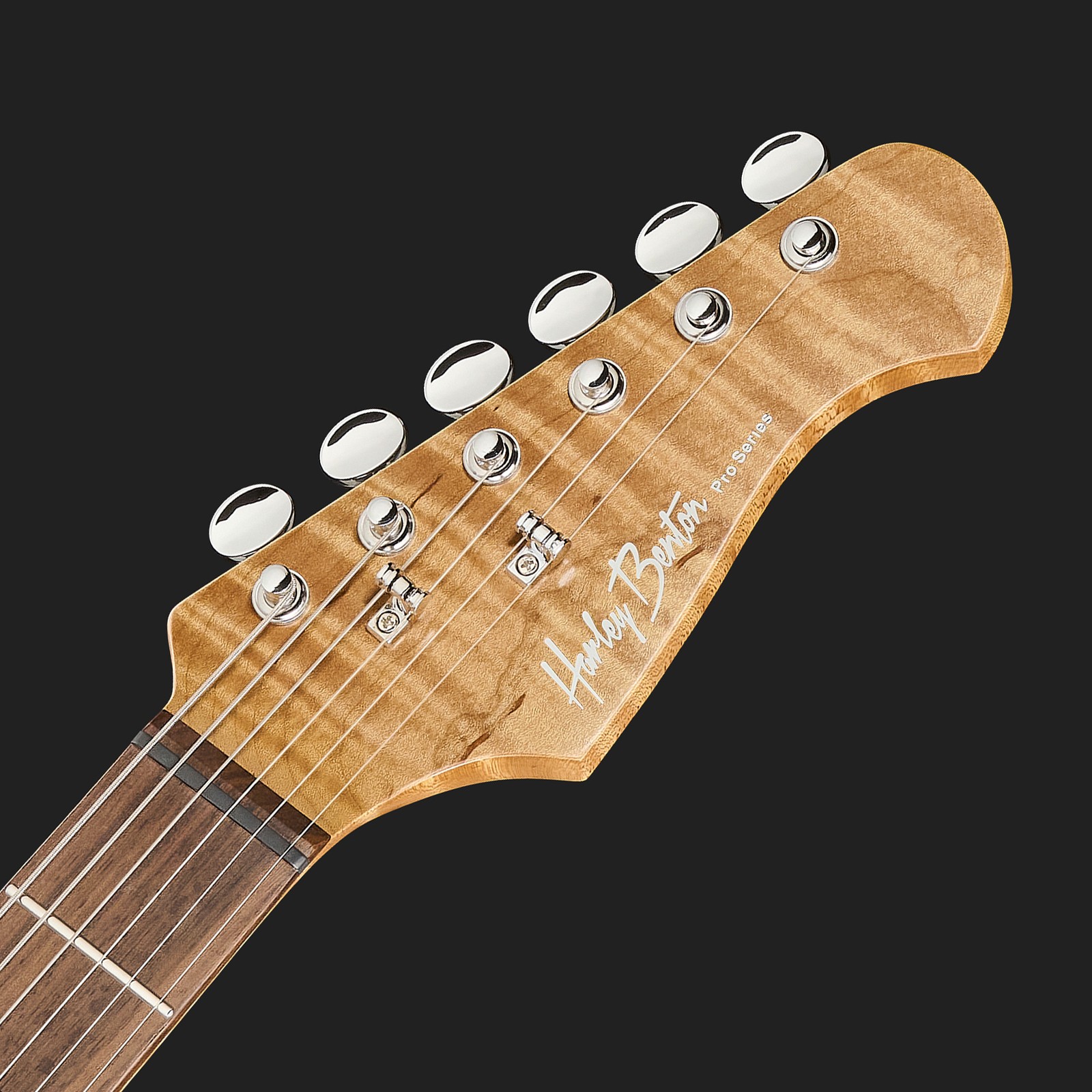 Geröstete Harley Benton E-Gitarre Kopfplatte aus Ahorn