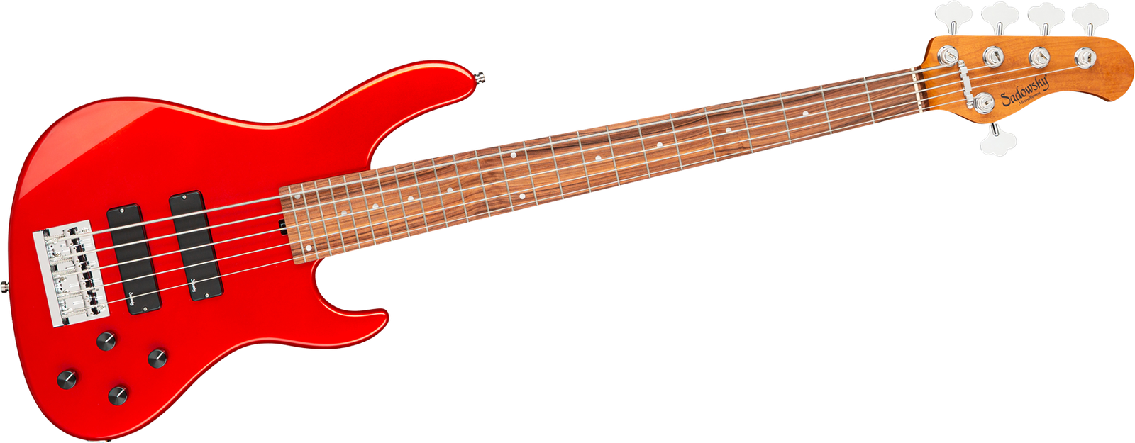 Sadowsky MetroExpress 24 Modern 5 Morado Red, five-string bass guitar
