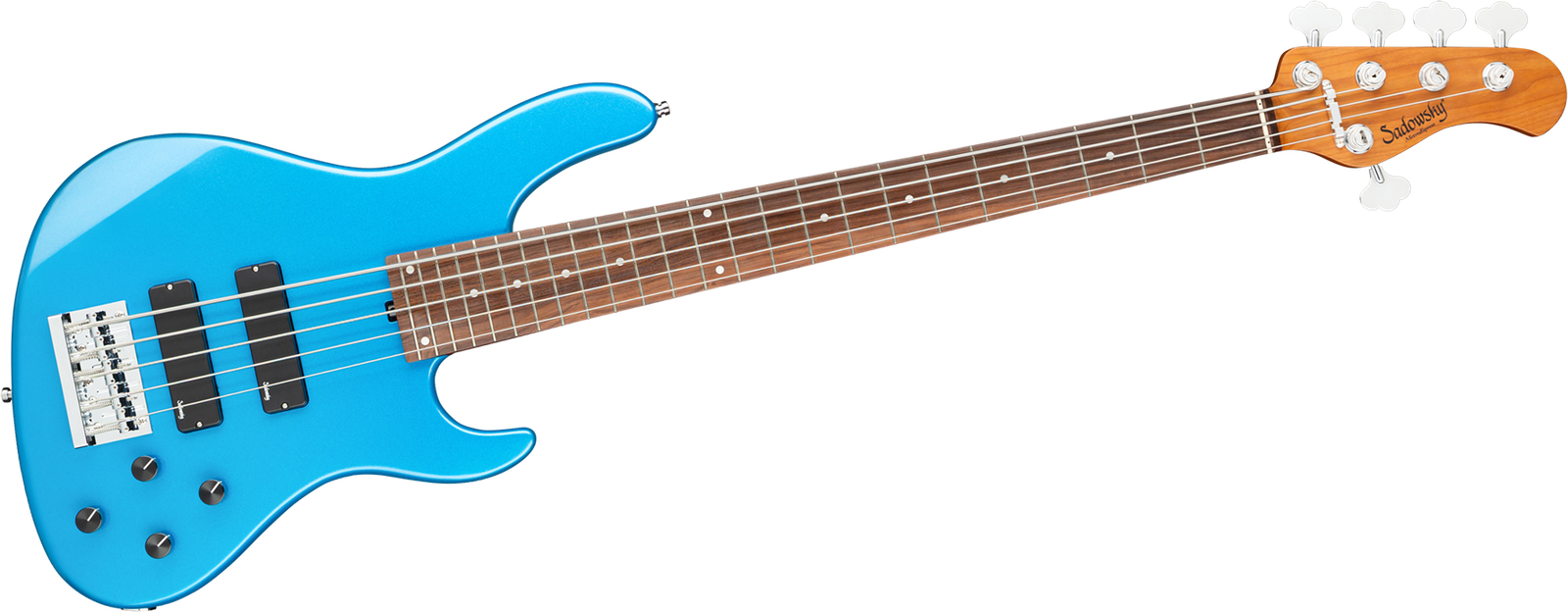 Sadowsky MetroExpress 24 Modern 5 Morado Ocean Blue, five-string bass guitar