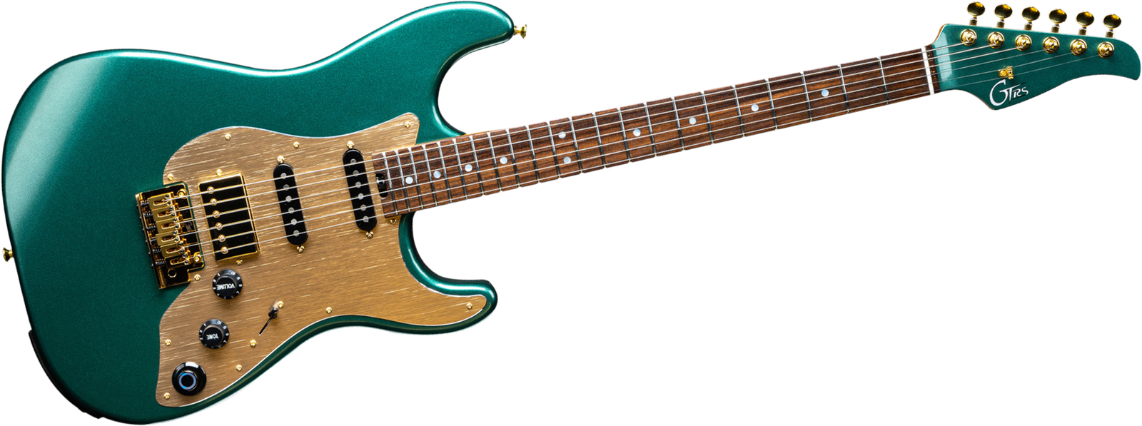 Guitarra eléctrica verde Mooer GTRS Guitars Standard 900 W RG