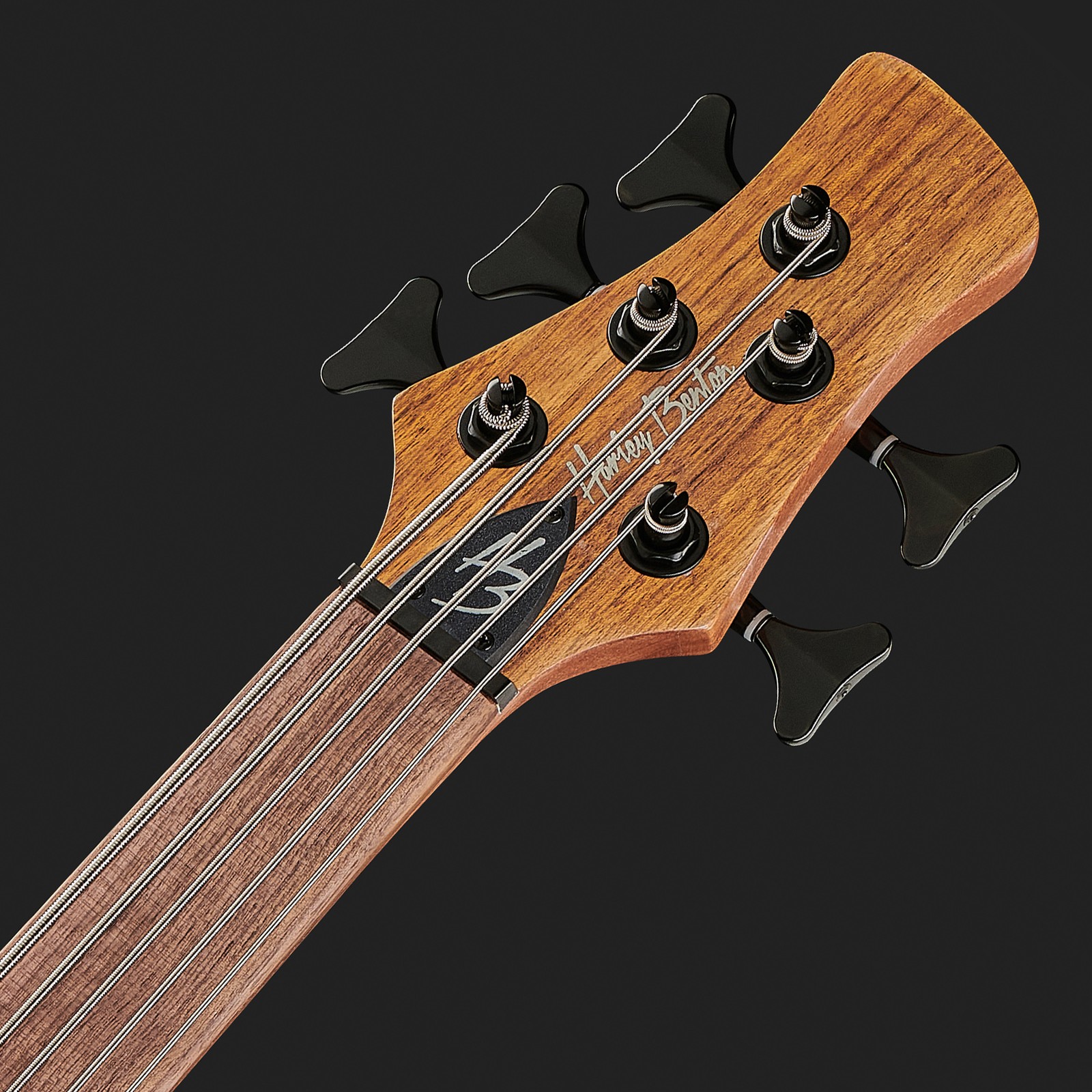 Kopfplatte von Harley Benton und Griffbrett ohne Bünde