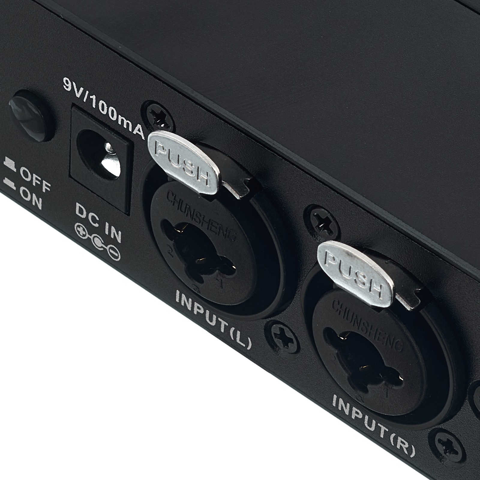 XLR-Eingangsbuchsen des Rockboard HA 3 In-Ear Amplifiers