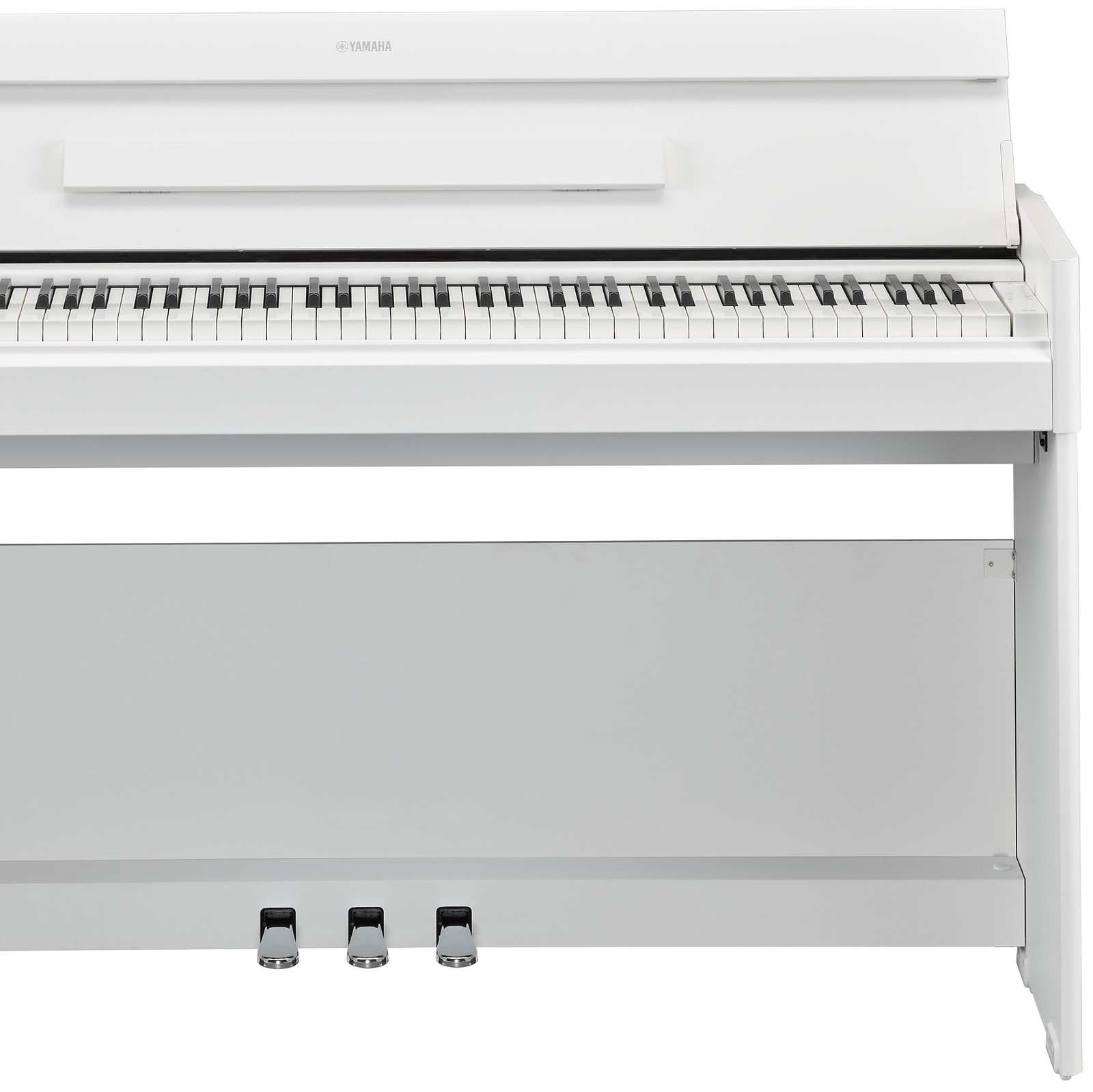 Angeschnittene Frontalansicht des Yamaha YDP-S55 WH Arius