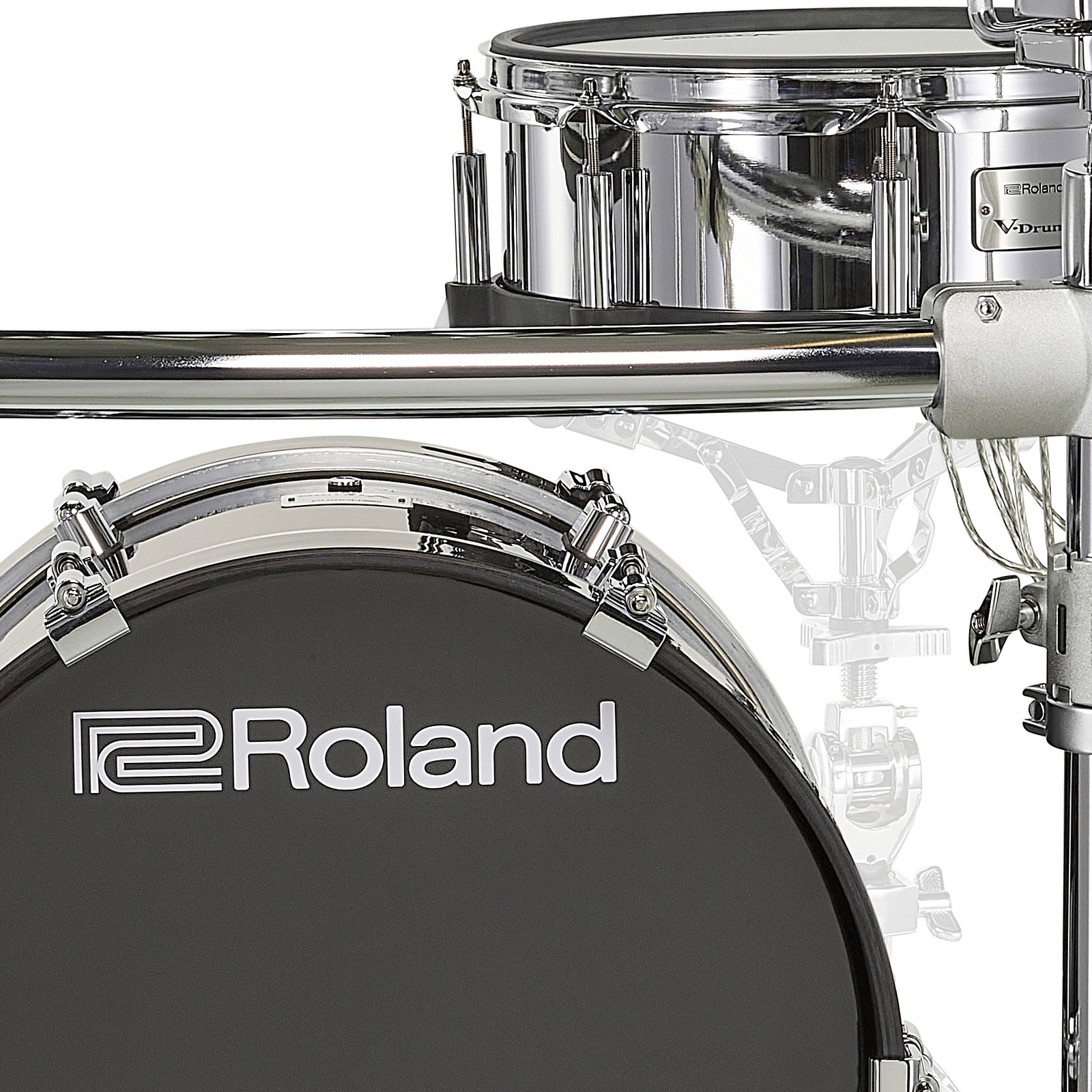Kickdrum und Snarepad des Roland TD716 E-Drum Sets