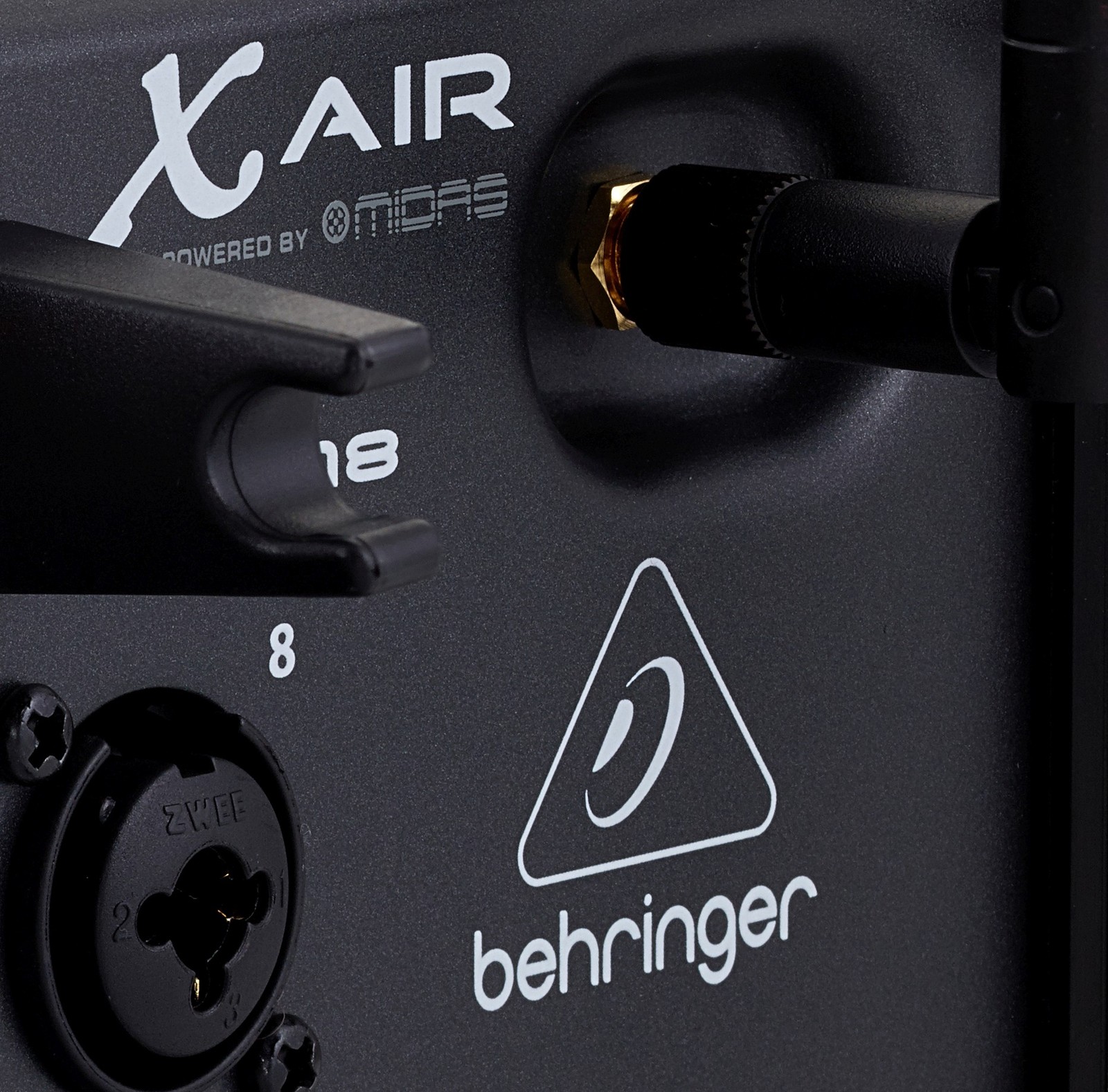 Closeup of the Behringer X Air XR18 18-Channel Digital Mixer