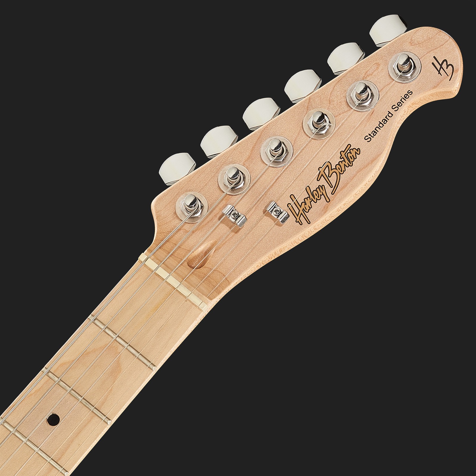 Maple Neck Hals und Kopfplatte aus hellem Ahorn Holz mit Harley Benton Logo