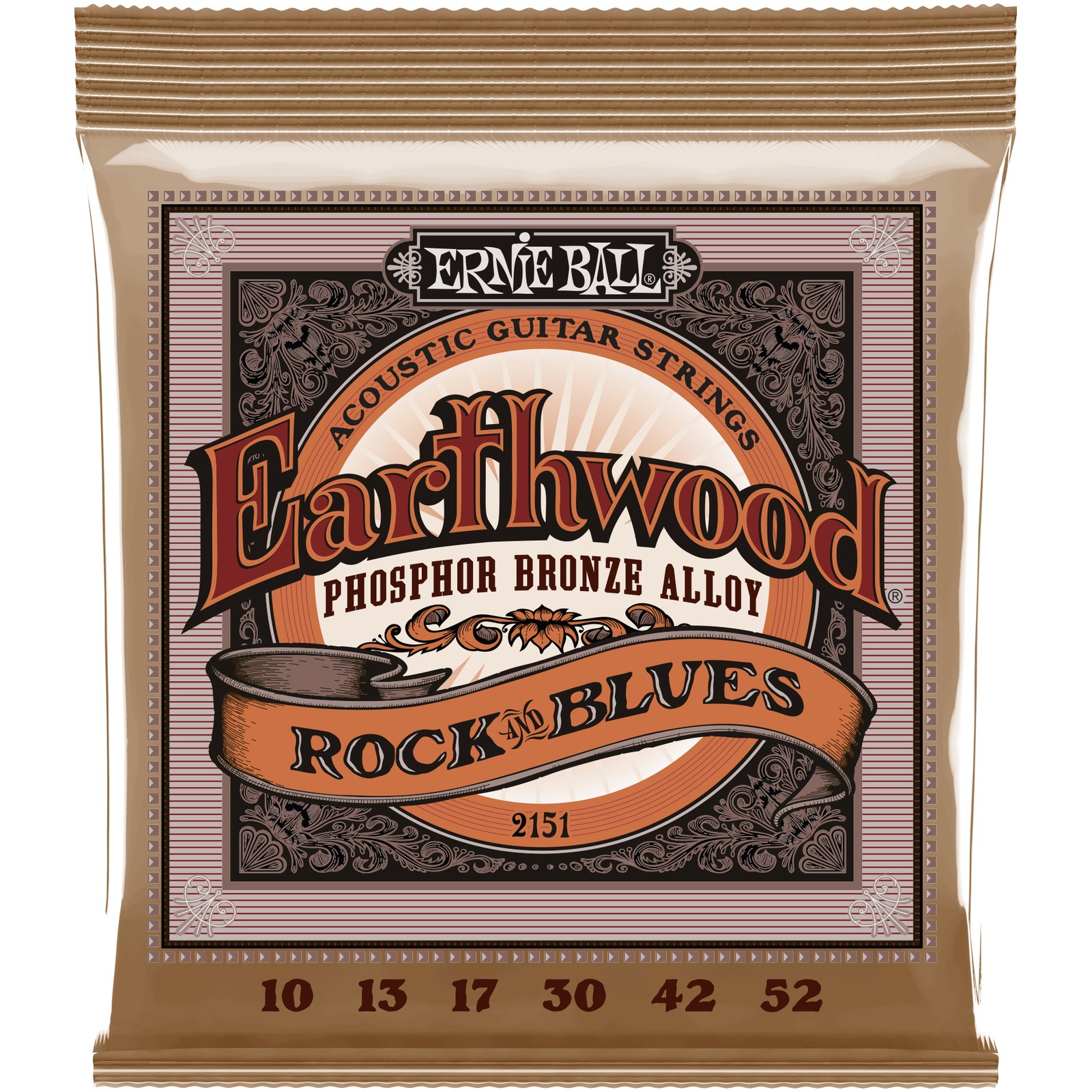 Ernie Ball 2151 Earthwood Phosphor Bronze Juego de cuerdas para guitarra acústica
