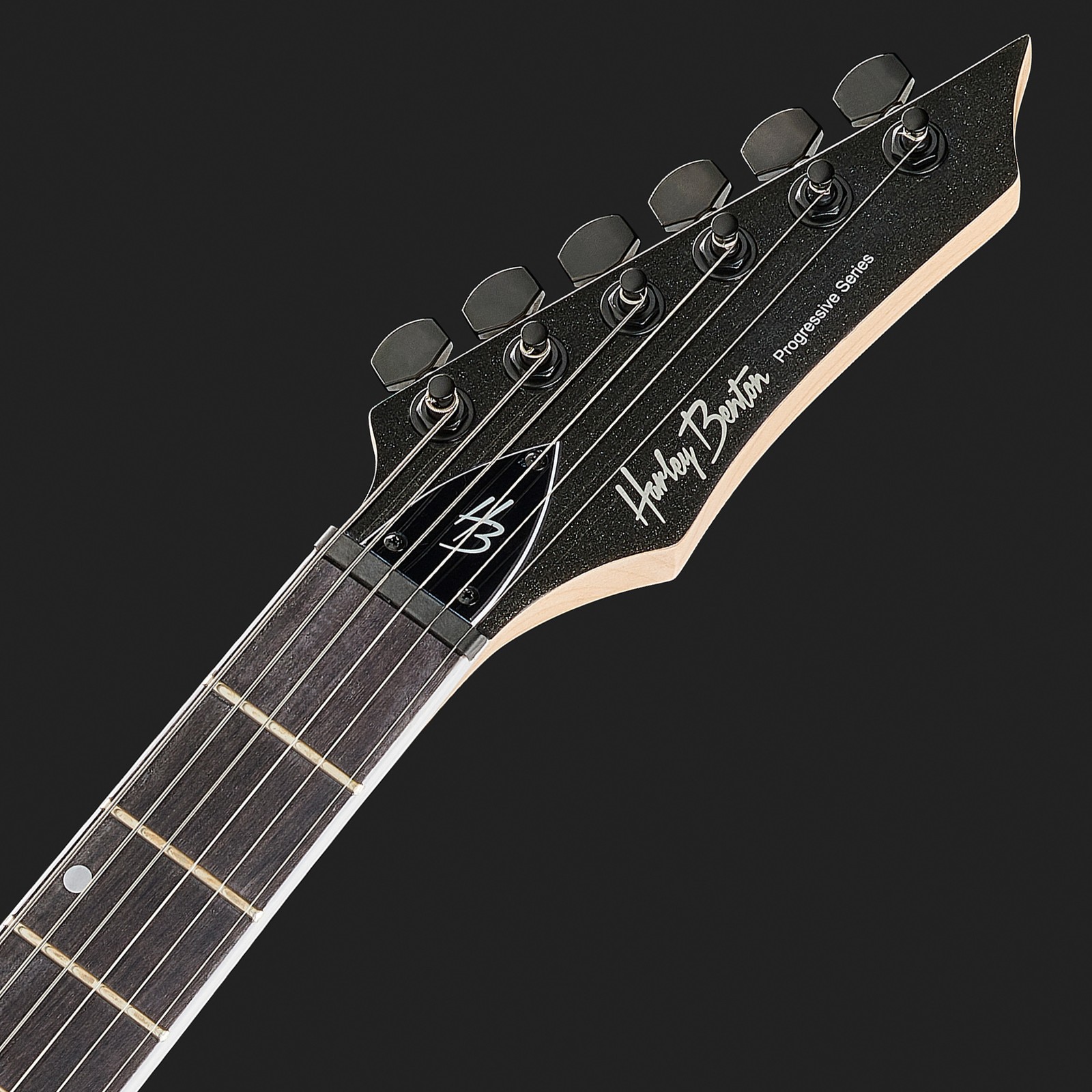 Dunkelgraue Harley Benton E-Gitarre Kopfplatte