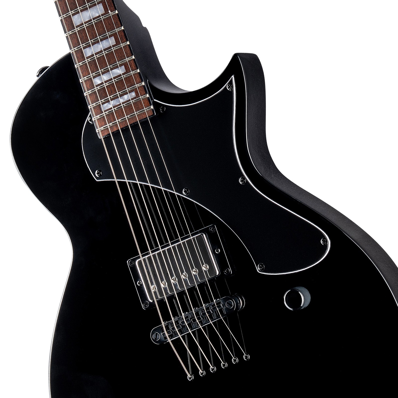 Mahagonikorpus der ESP LTD EC-201 FT BLACK mit Humbucker