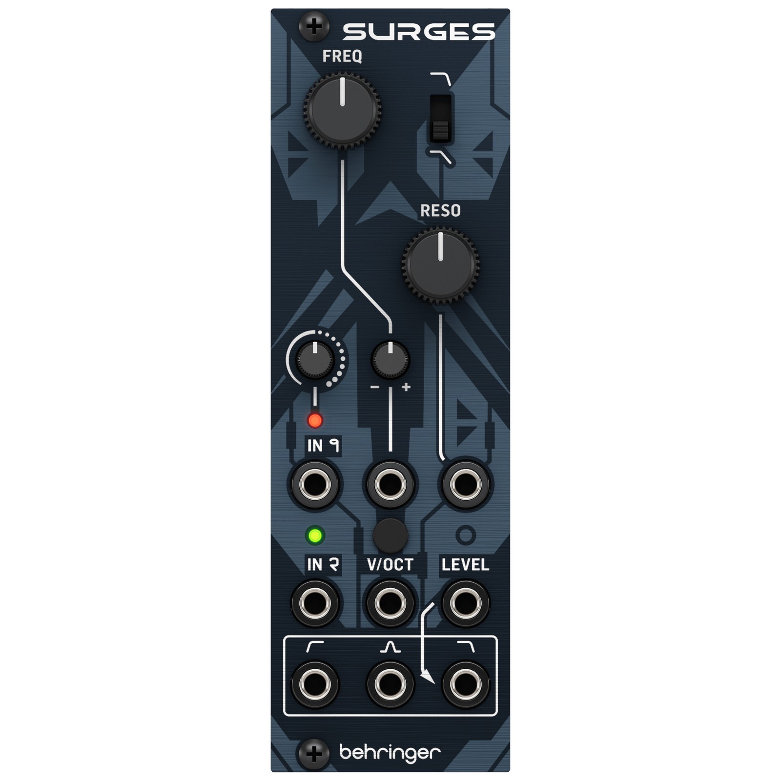 Frontseite des Behringer Surges Multimode Filter Moduls