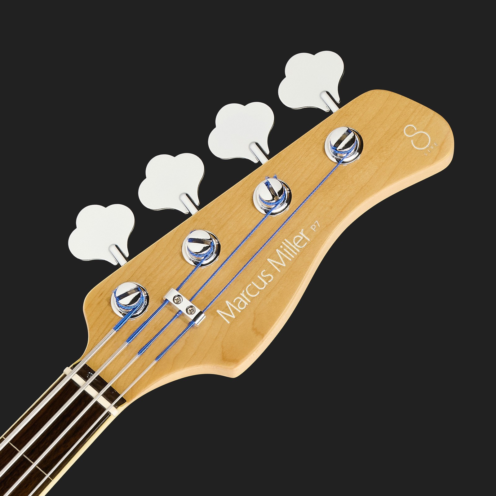 Kopfplatte des Marcus Miller P7 Alder 4 Fretless BK 2nd Gen E-Bass