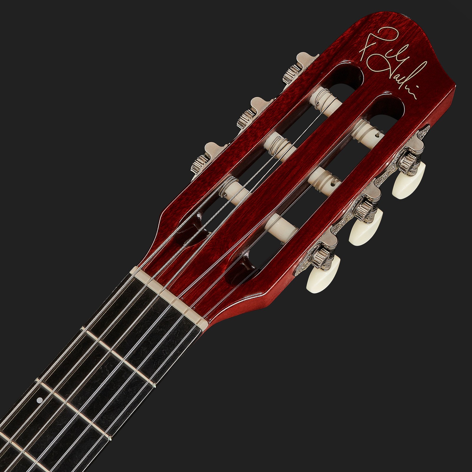 Kopfplatte einer Godin Konzertgitarre