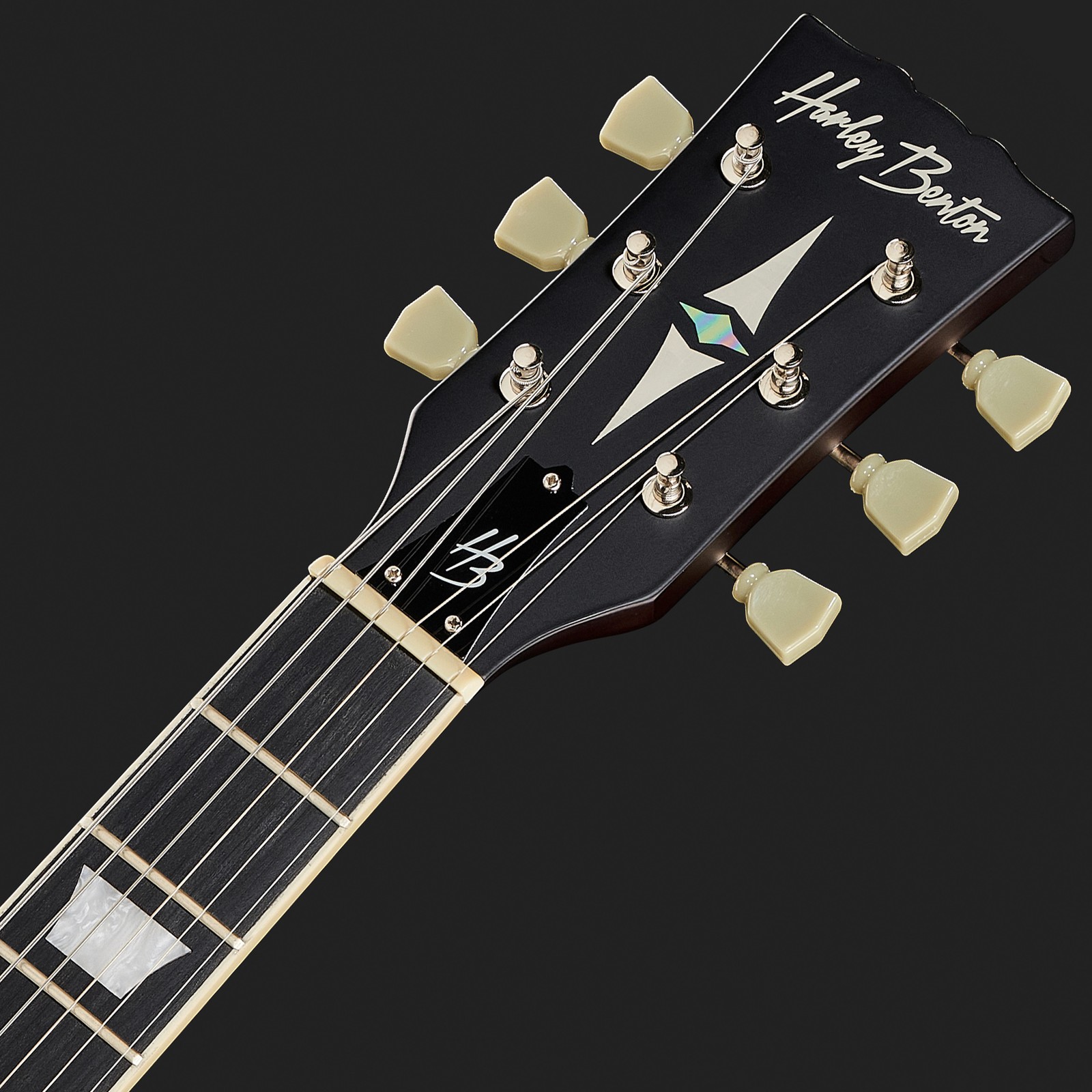 Harley Benton SC-400 headstock with logo