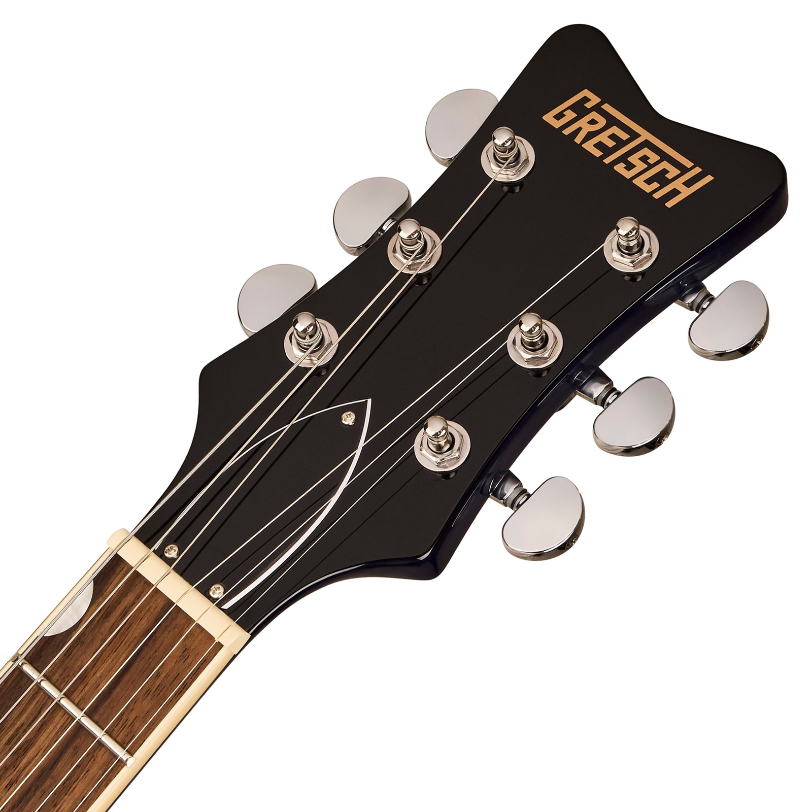 Kopfplatte der Gretsch STRML JET 1PU JT BLU E-Gitarre