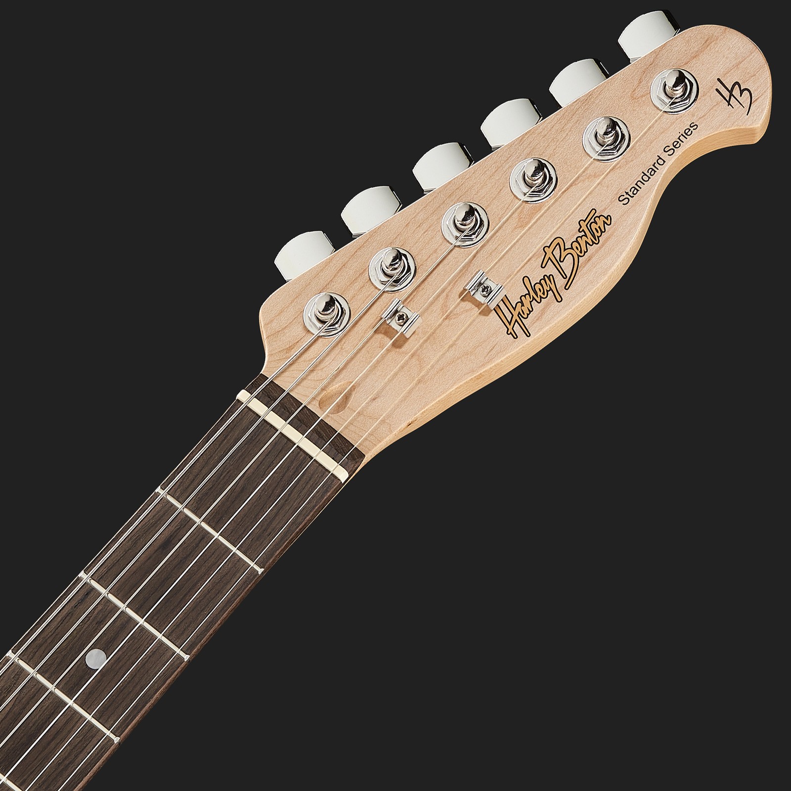 Harley Benton Kopfplatte mit dunklem Griffbrett und Dot Inlays