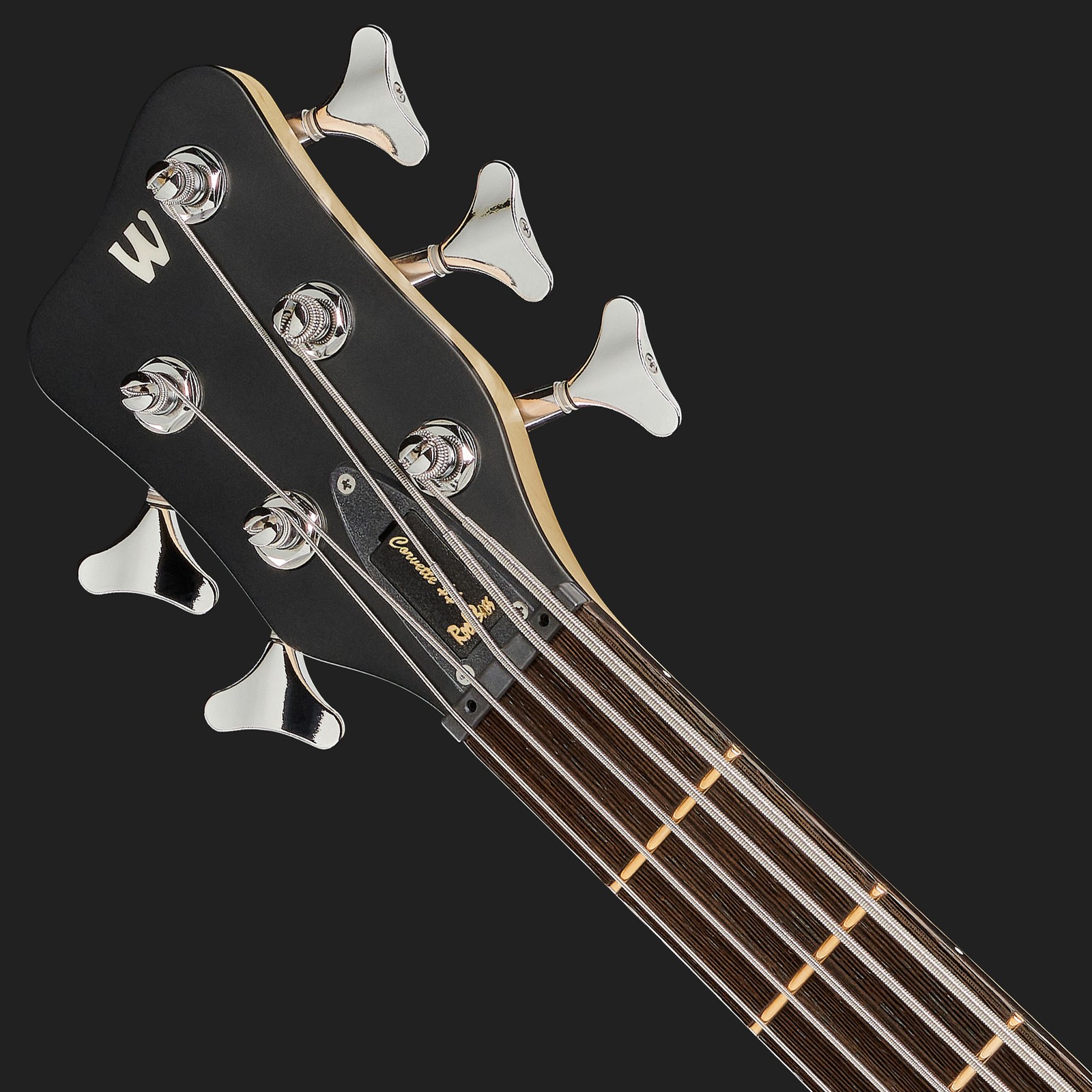 Headstock, Warwick RB Corvette $$ 5 NB TS, left-handed electric bass guitar