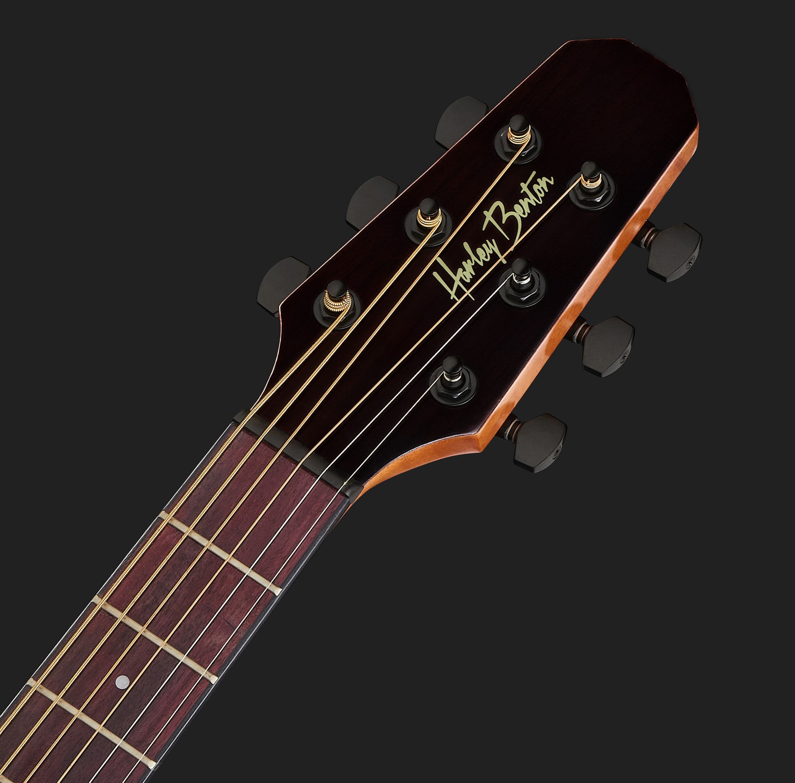 Harley Benton Kopfplatte mit schwarzen Mechaniken