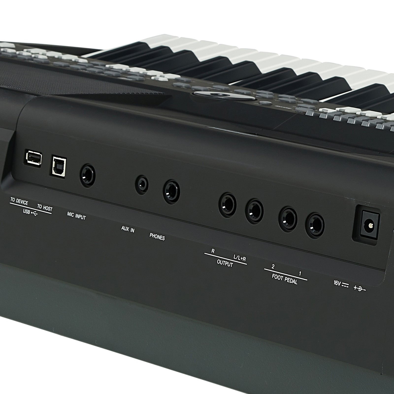 Connectique sur la face arrière du PSR-SX600 de Yamaha