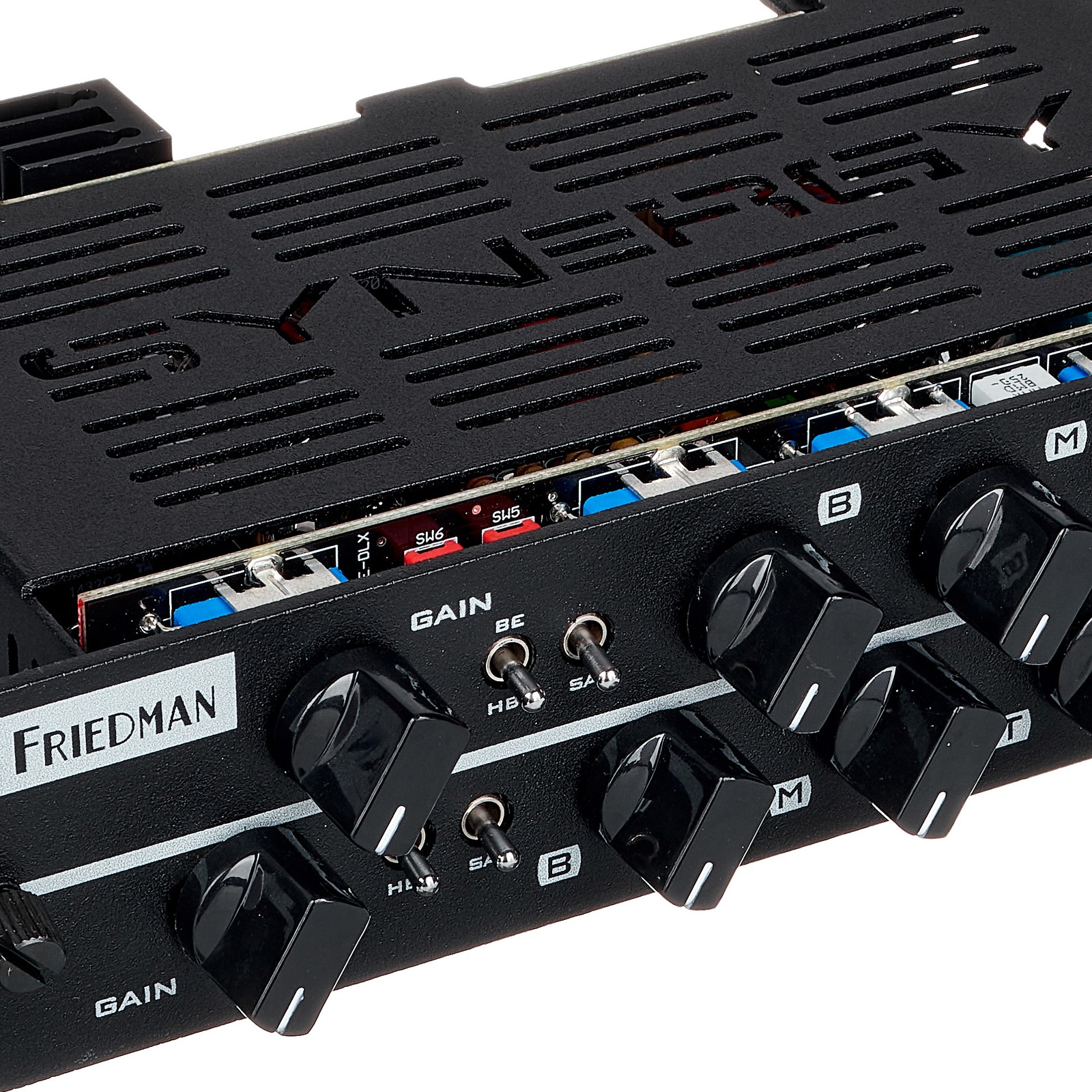 Synergy Friedman BE-DLX Pre-Amp Frontseite mit Potis