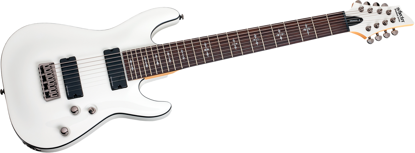 Schecter Demon-8 Vintage White 8-Saiter E-Gitarre