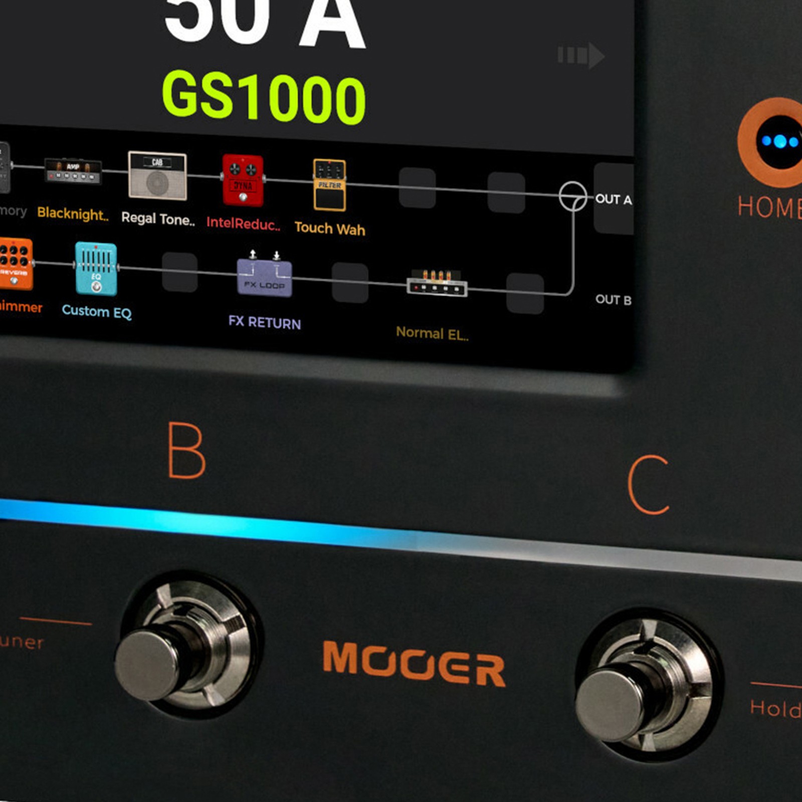 Logo auf Mooer GS1000 Li Amp Profiling