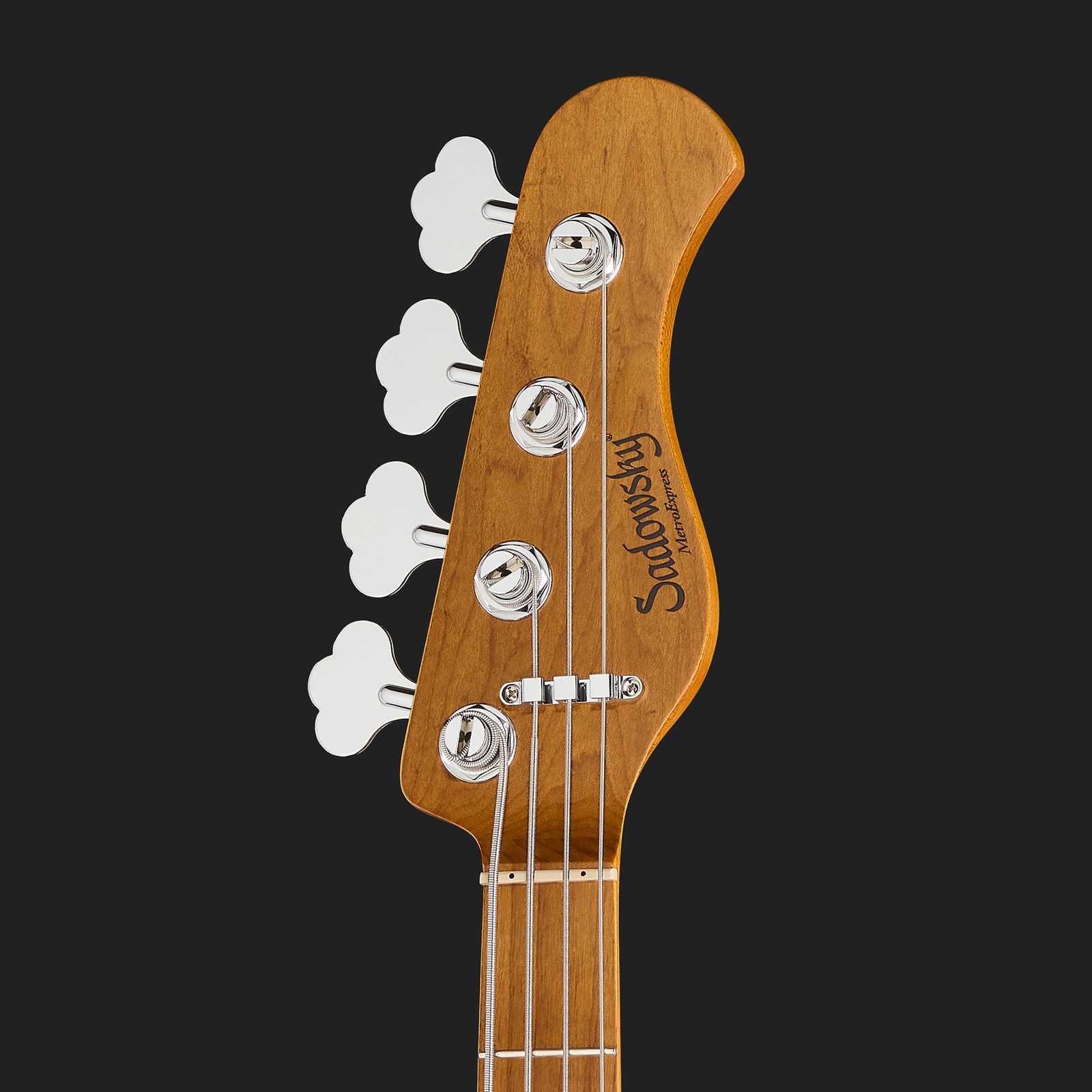 Headstock, Sadowsky MetroExpress 24-4 Modern Maple Tobacco Sunburst, bass guitar