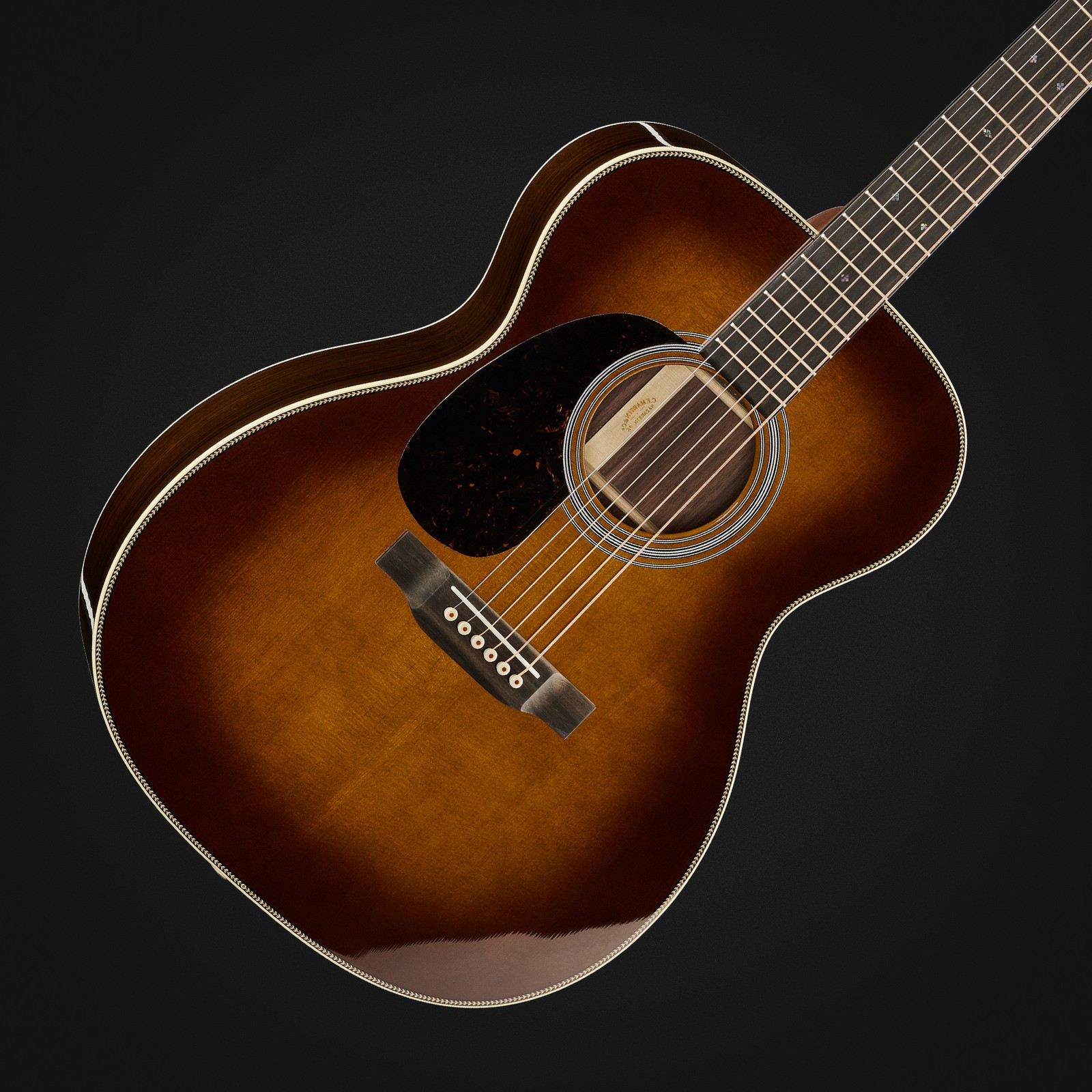 Decke der Martin Guitars 00028 Ambertone LH