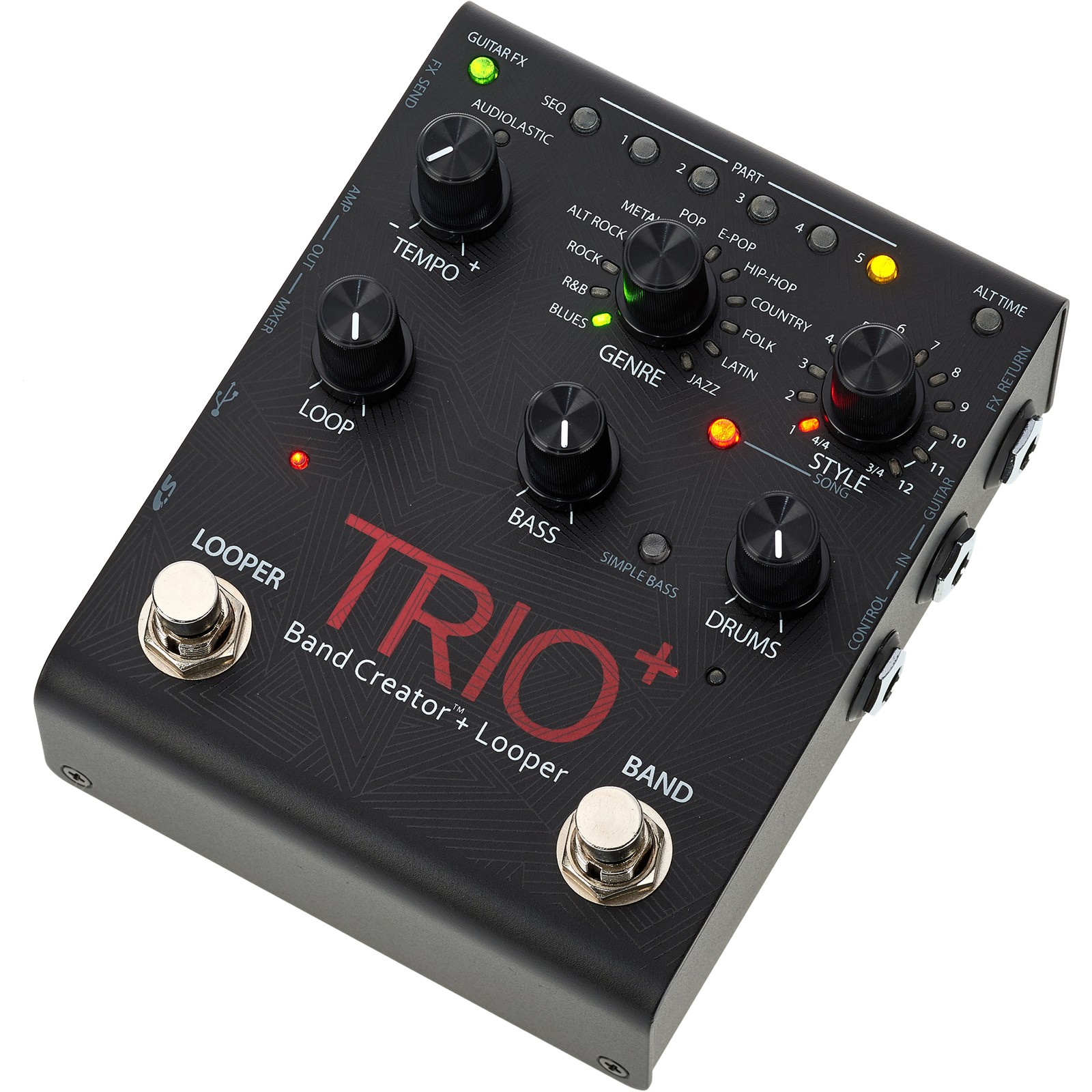 Digitech Trio+ Band Creator Begleitband und Looper im Stompboxformat