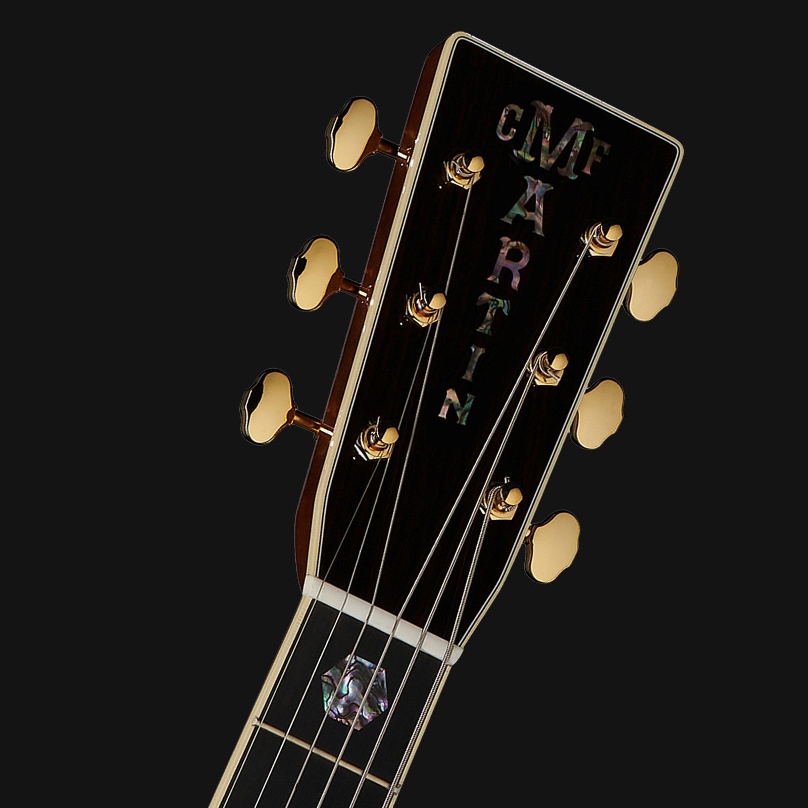 Kopfplatte der Martin Guitars D41 Ambertone LH Westerngitarre