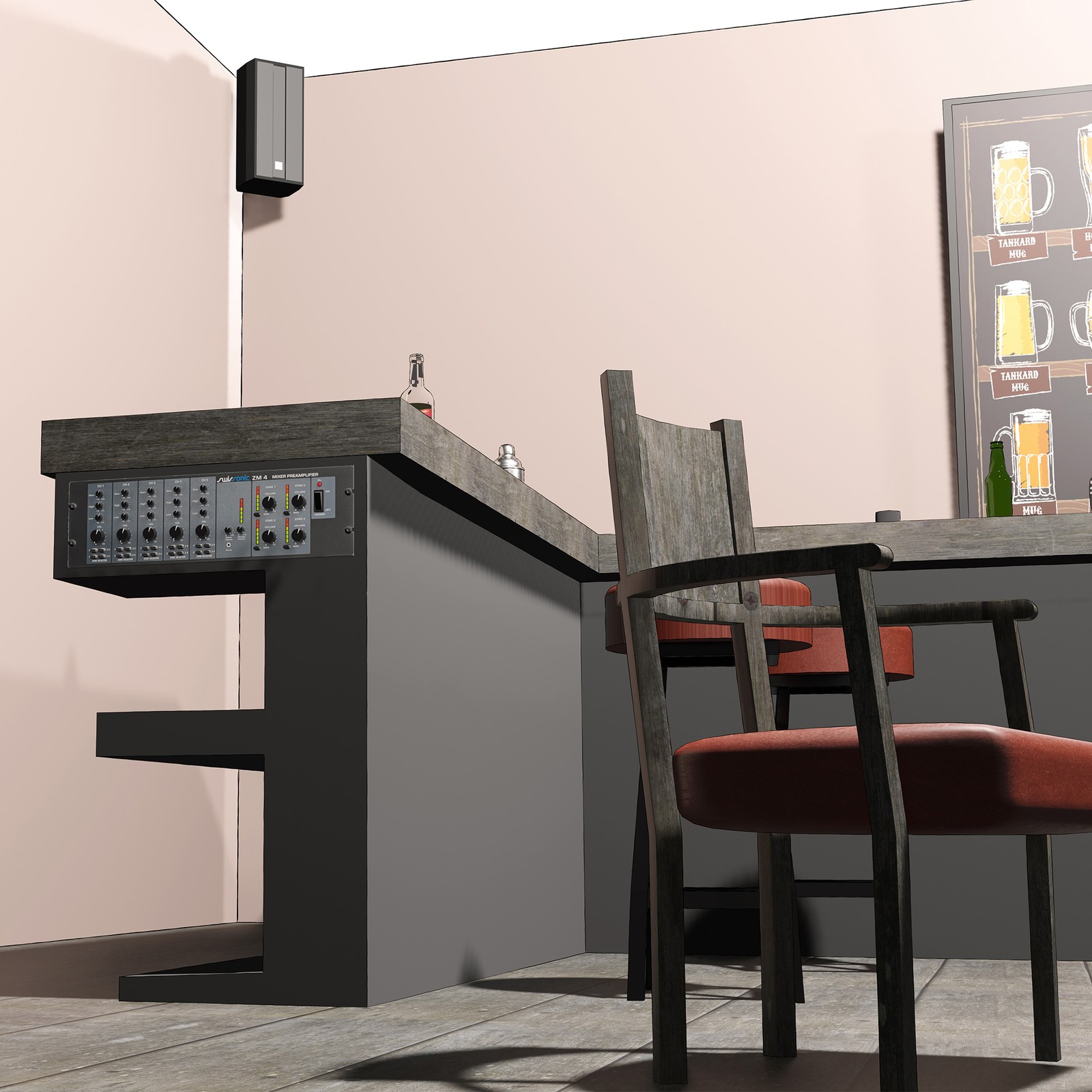 the box pro 2room Lounge Bundle M black, Beispiel