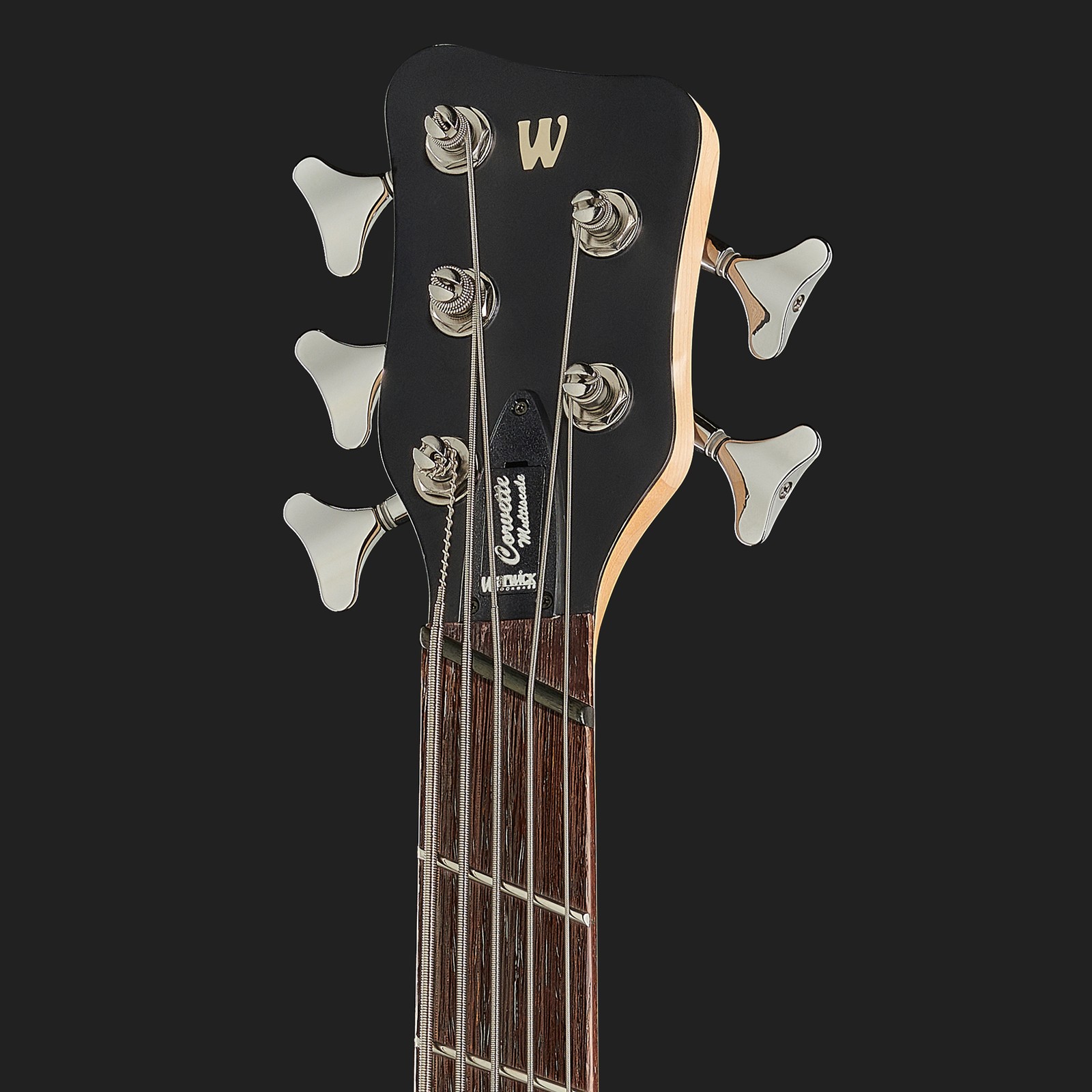 Warwick RB Corvette Multi 5 SBS, fanned-fret five-string bass, headstock