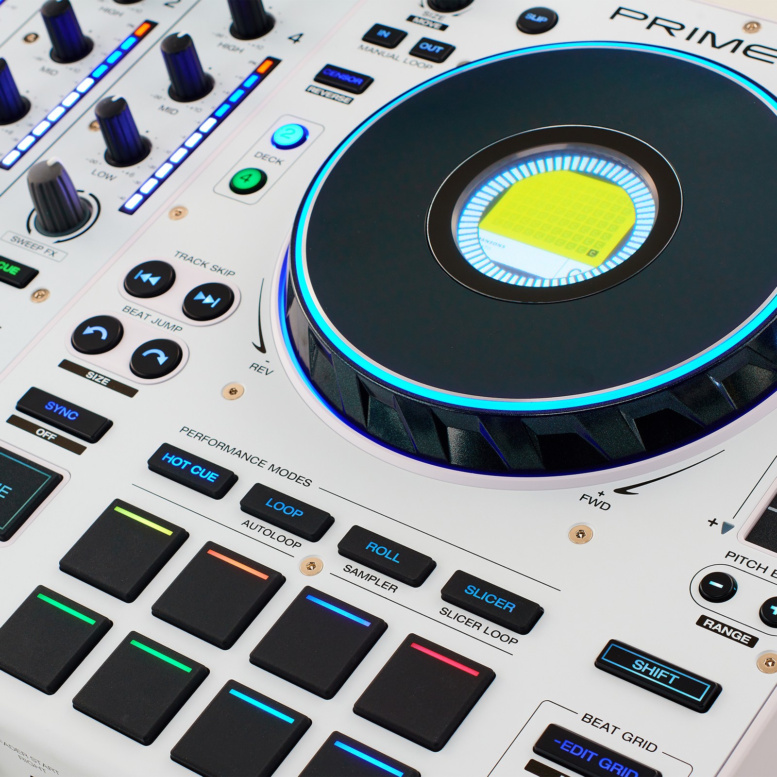 Denon DJ Prime 4+ Bedienoberfläche