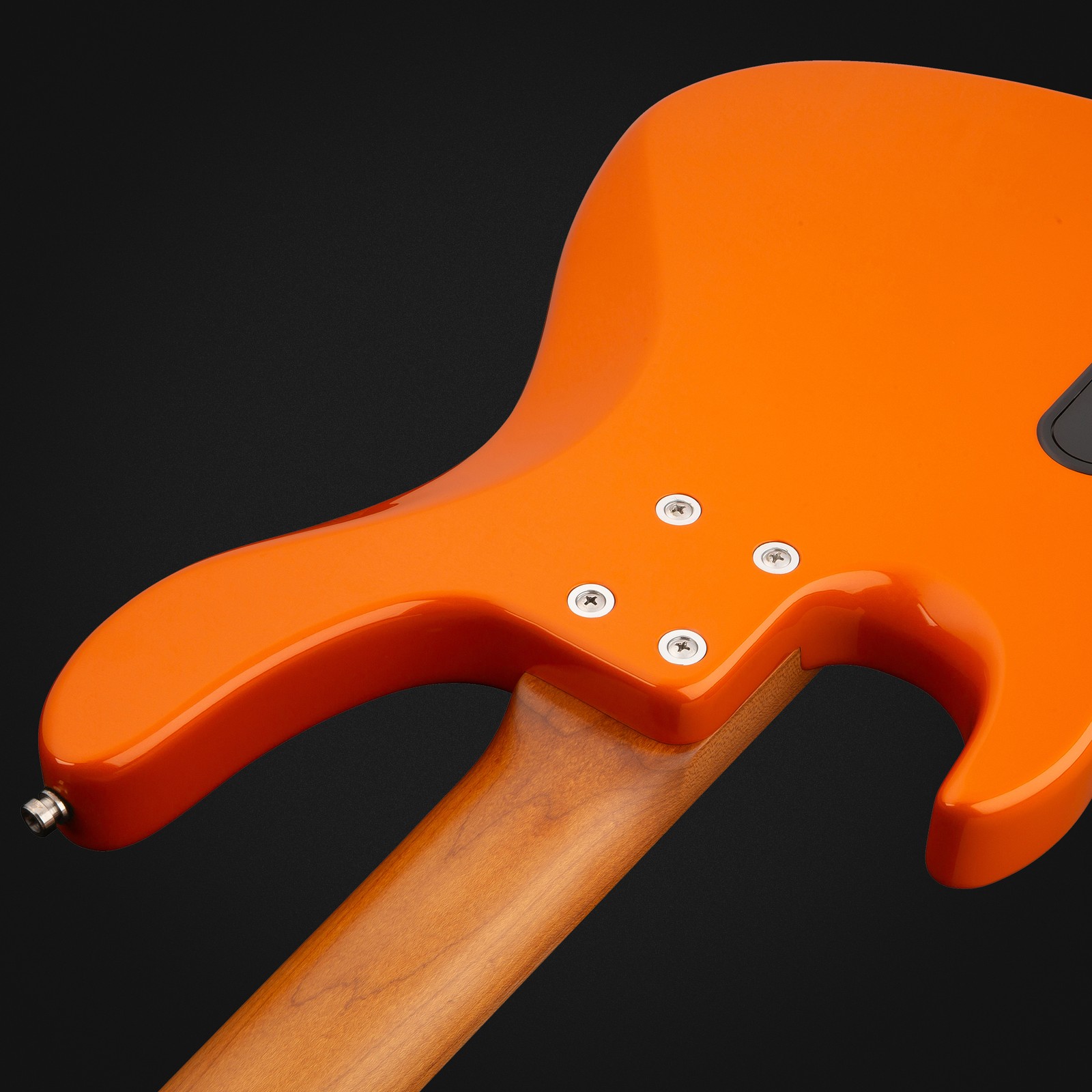 Rear view, Sadowsky MetroExpress 24-4 Modern Maple Candy Orange, bass guitar