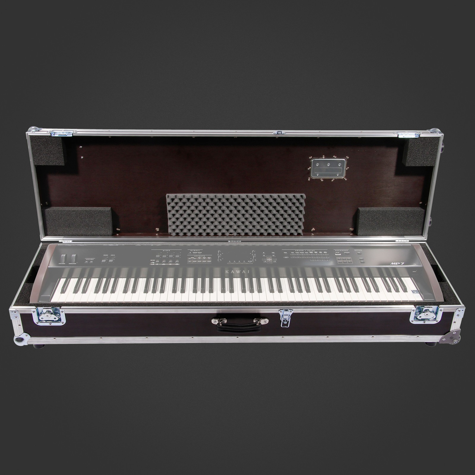 Thon KB Case Kawai MP-7, Maßgefertigter Koffer mit Eckrollen
