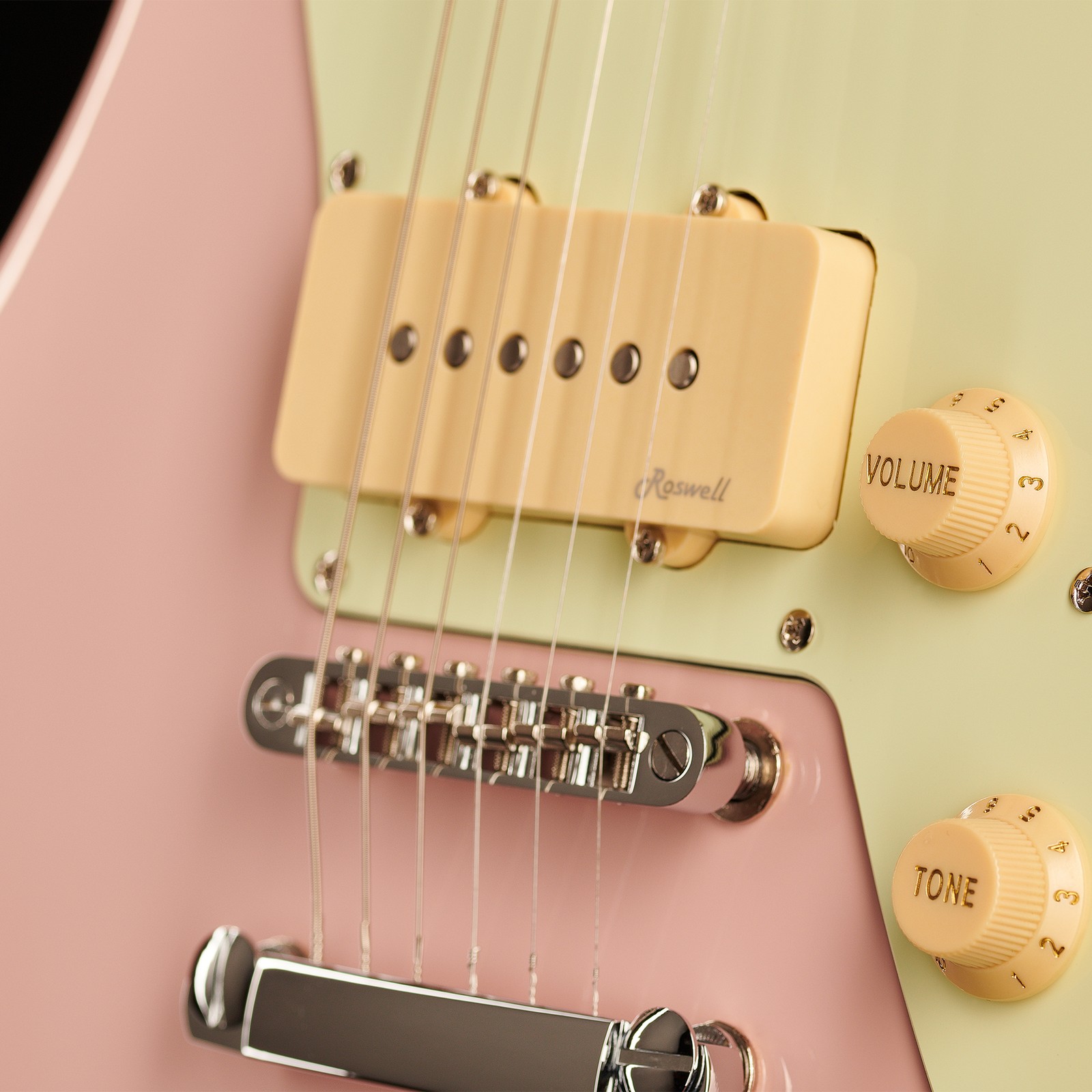 Harley Benton JA-60CC Shell Pink E-Gitarre, Decke