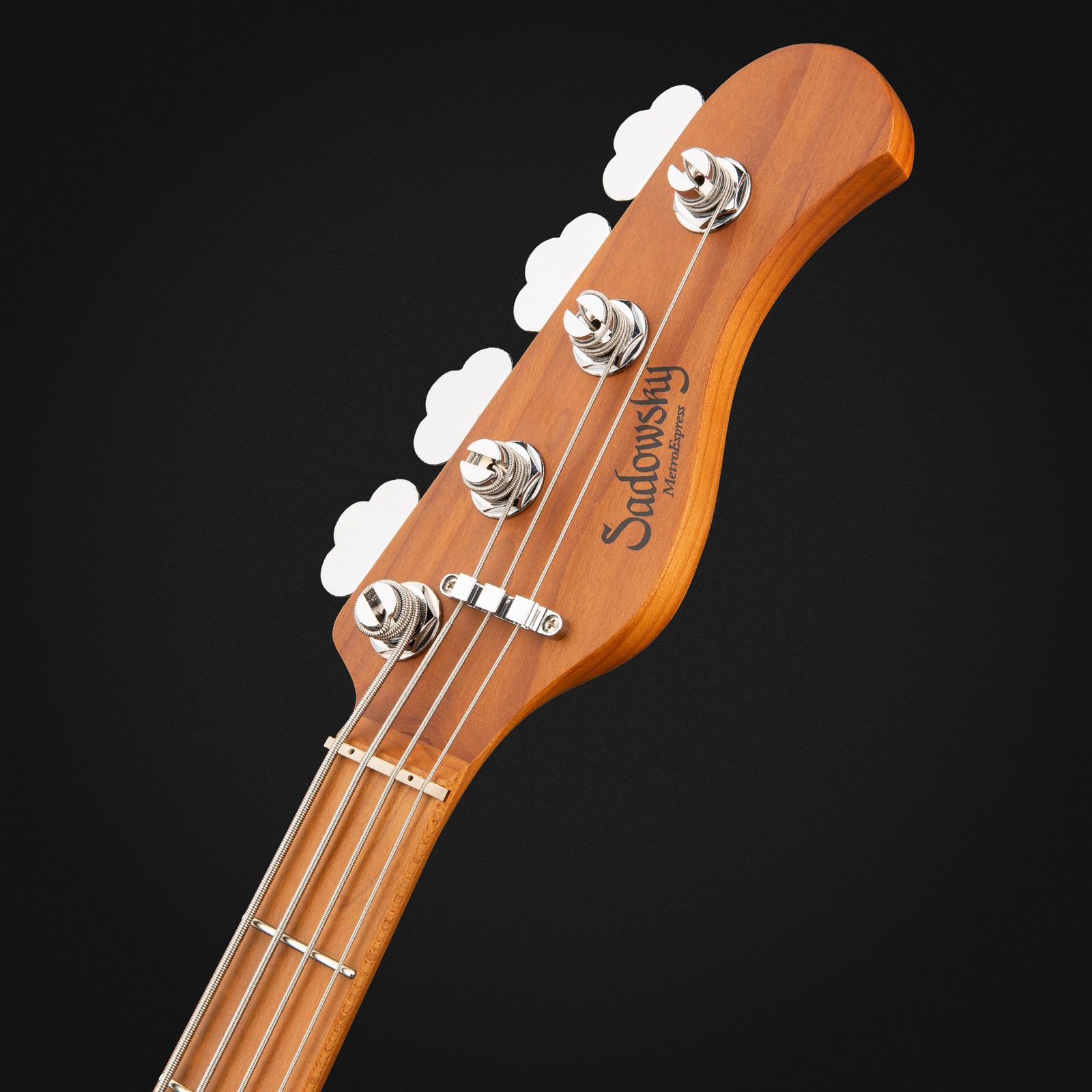 Headstock, Sadowsky MetroExpress 24 Modern 4 Maple Black, bass guitar