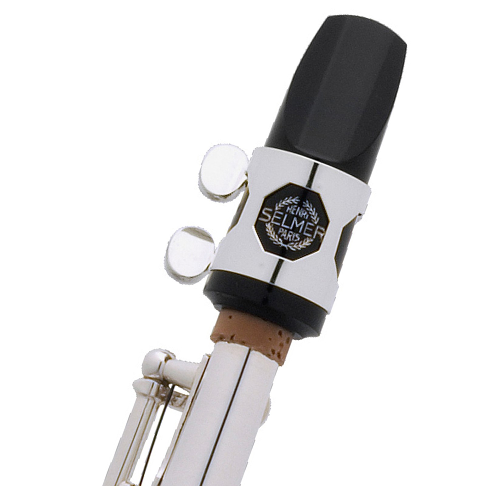 Logo auf dem Mundstück des Selmer SE-SO2S Sopranino Sax