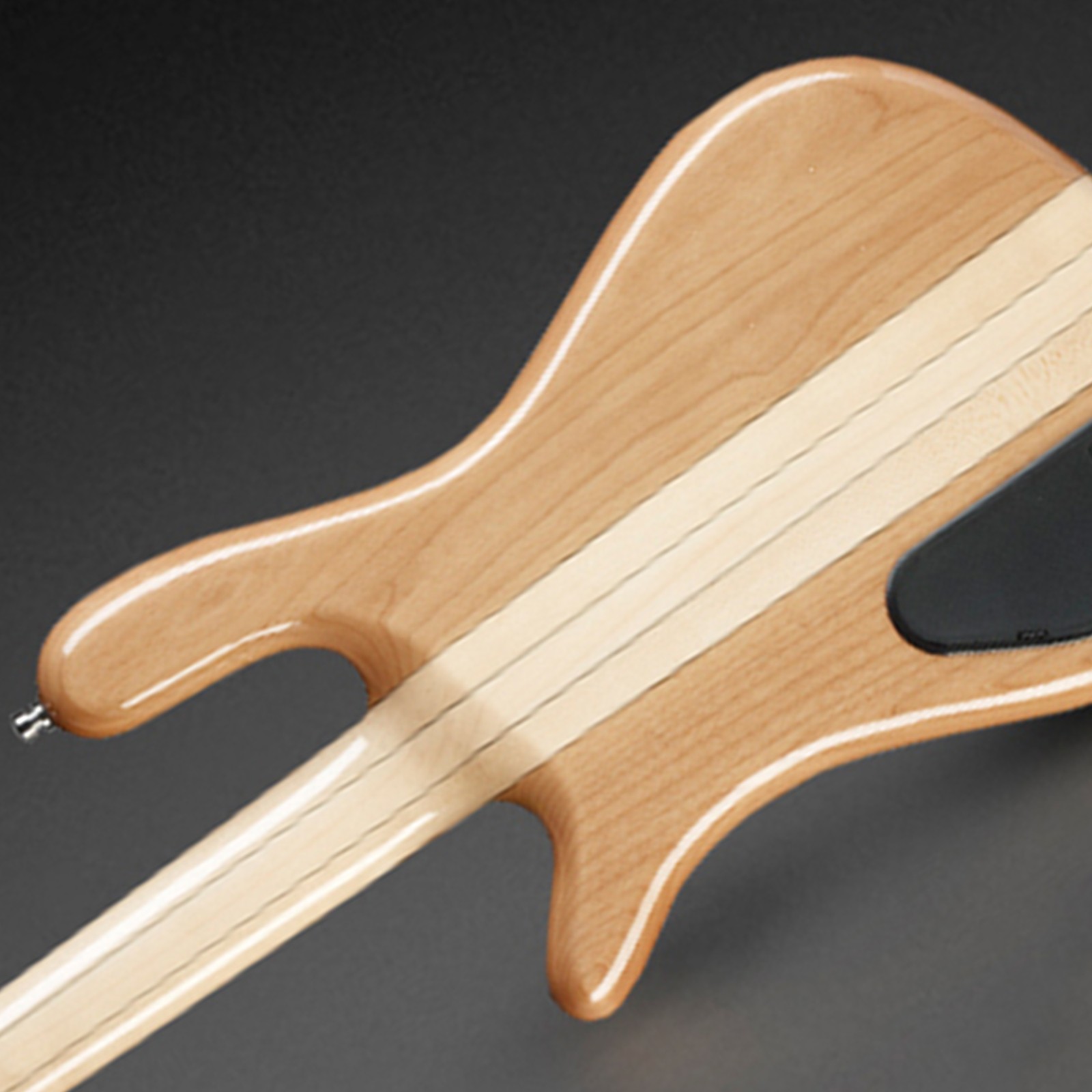 Rear view, Warwick RockBass Streamer Neckthru 4 Natural Finish, electric bass guitar