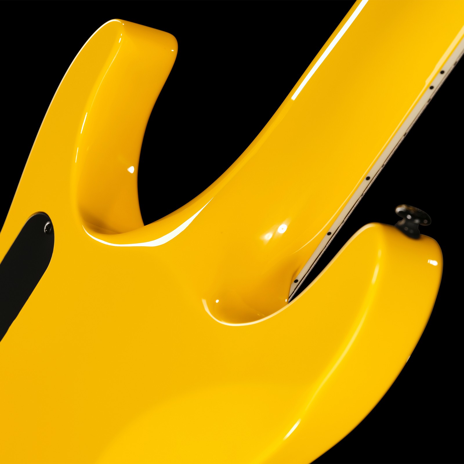 Halsübergang der ESP LTD SC-608 Baritone YEL E-Gitarre