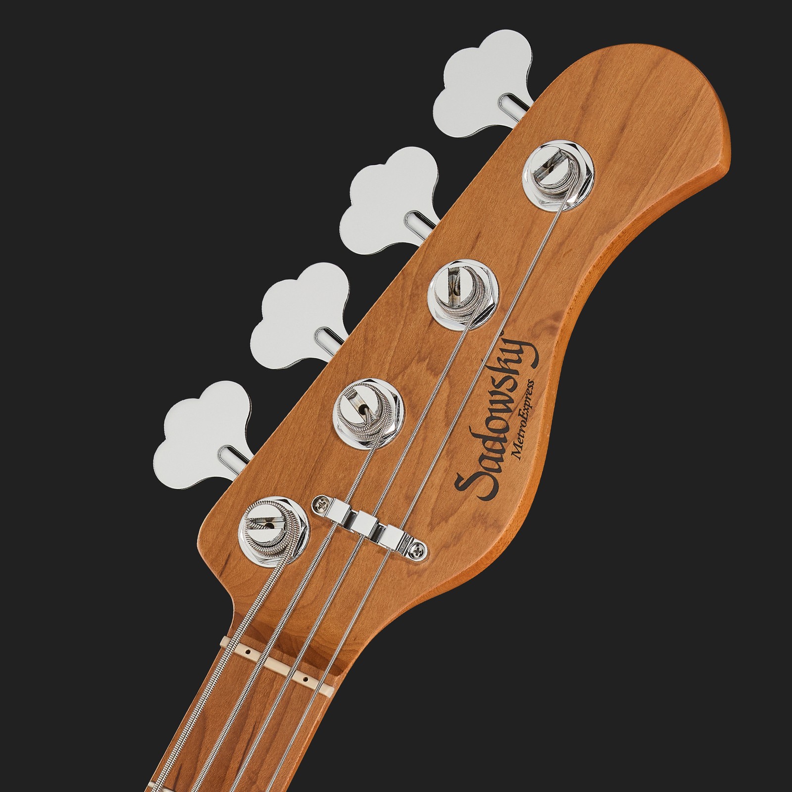 Headstock, Sadowsky MetroExpress 21 Vintage M4 Maple Green, electric bass guitar