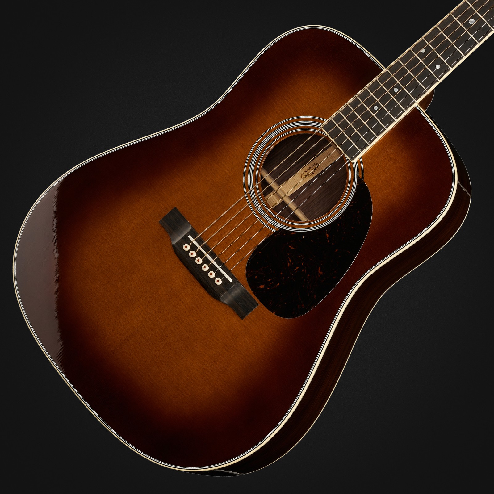 Decke der Martin Guitars D35 Ambertone