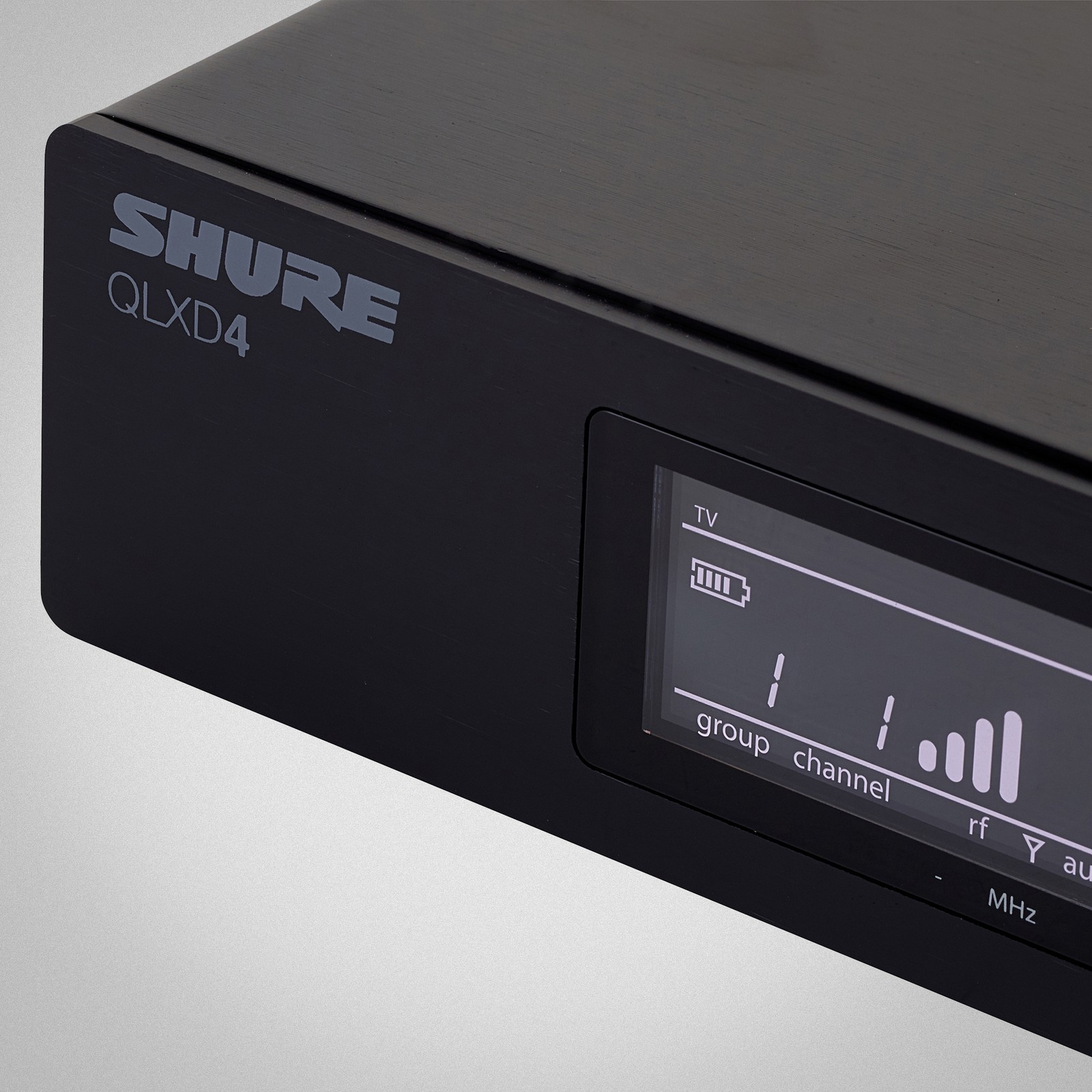 Shure QLXD4 K51, Logo auf Wireless-Receiver