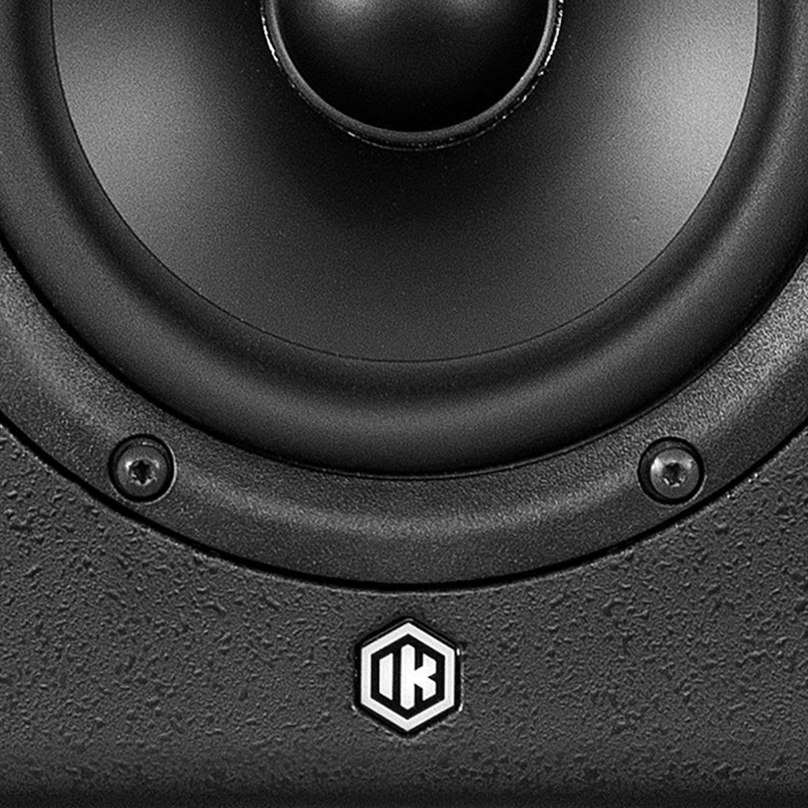 Manufacturer's logo, IK Multimedia iLoud Precision 5 MKII, active monitoring speaker