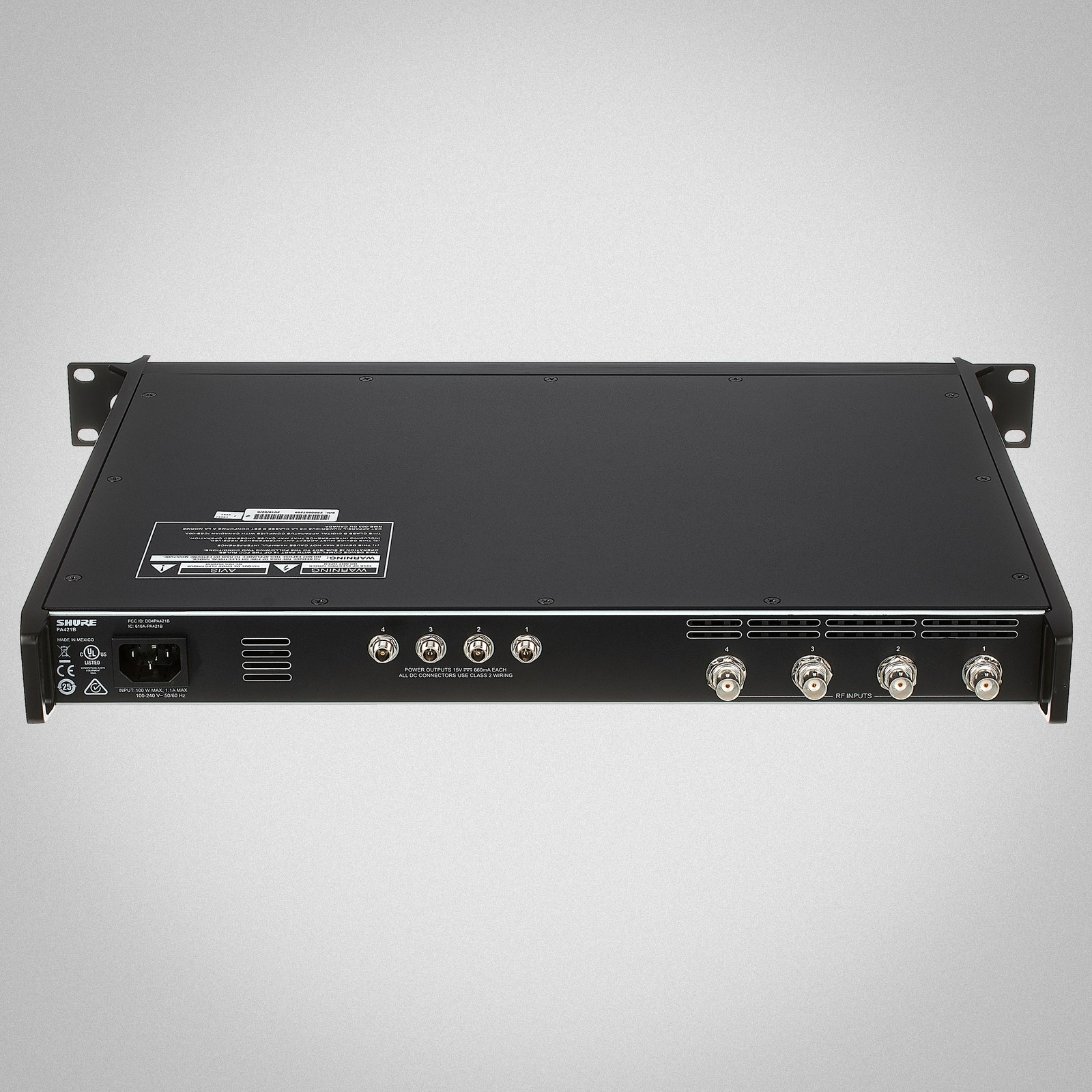 Shure PA421B-E, Rückseite